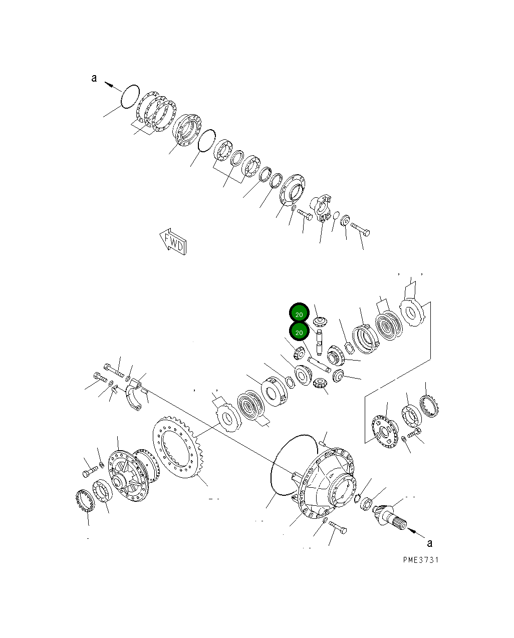 Вал 425-22-27220 Komatsu