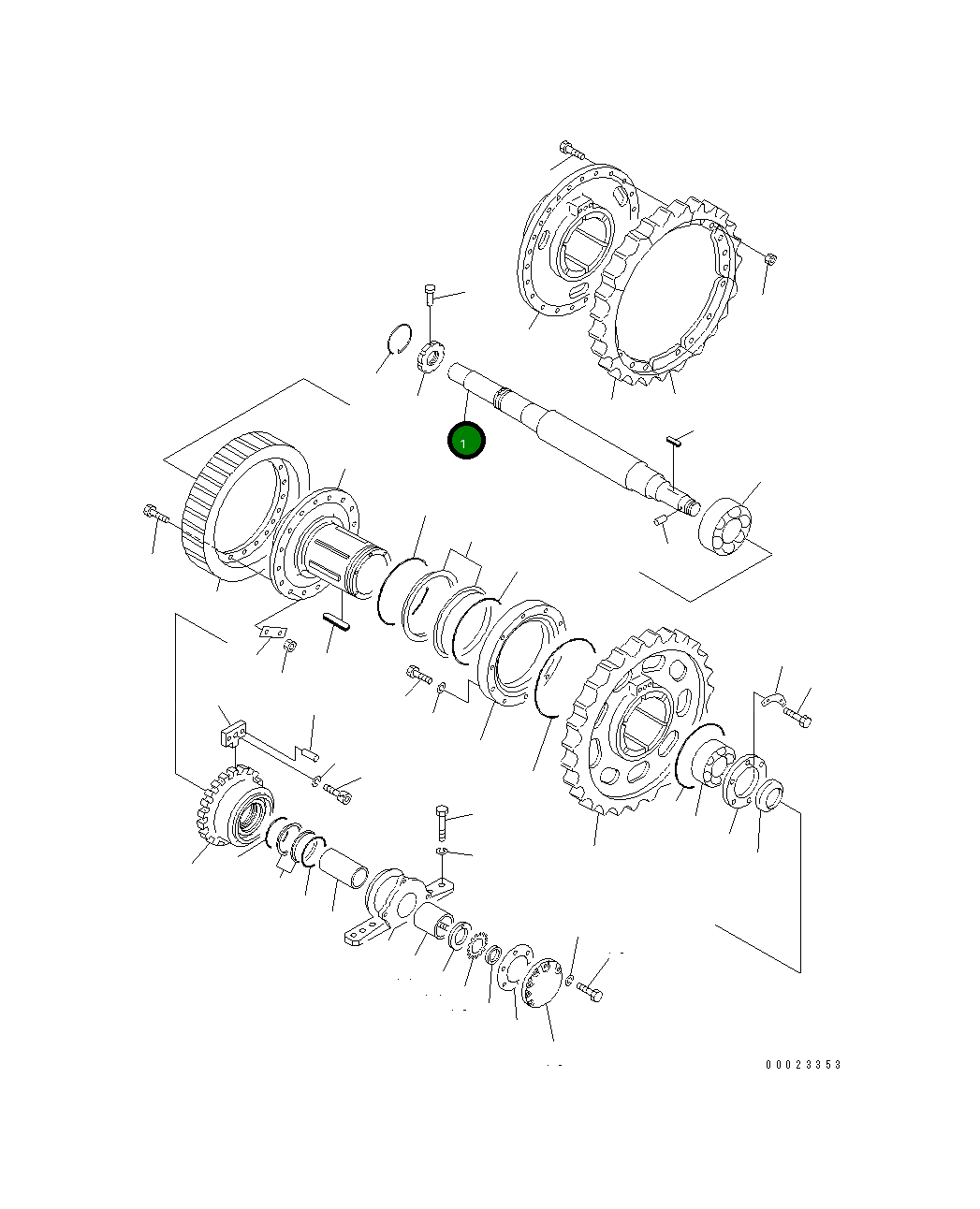 Вал 154-27-15190 Komatsu