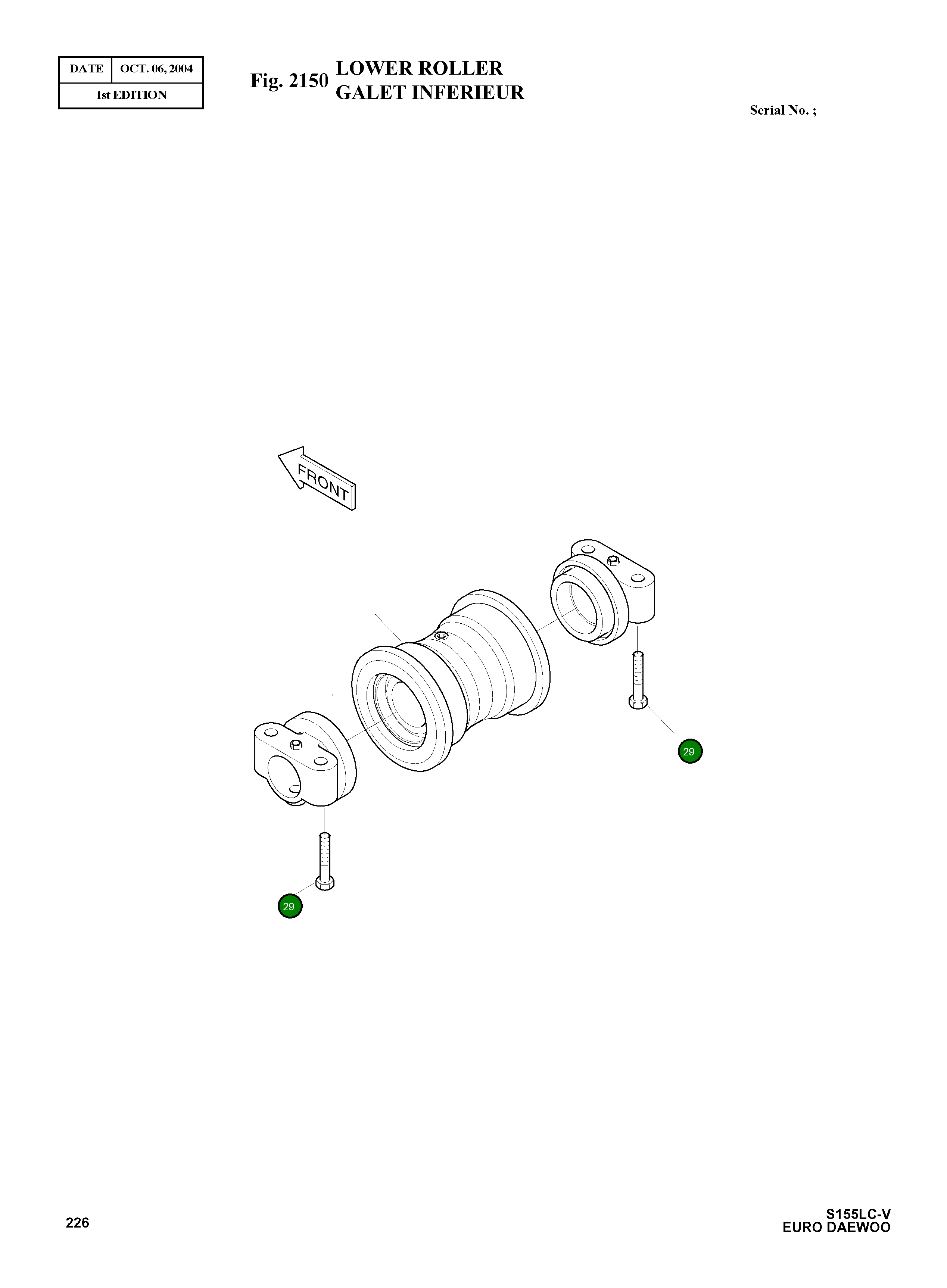 Болт M16X1.5X90 S0766066 Komatsu