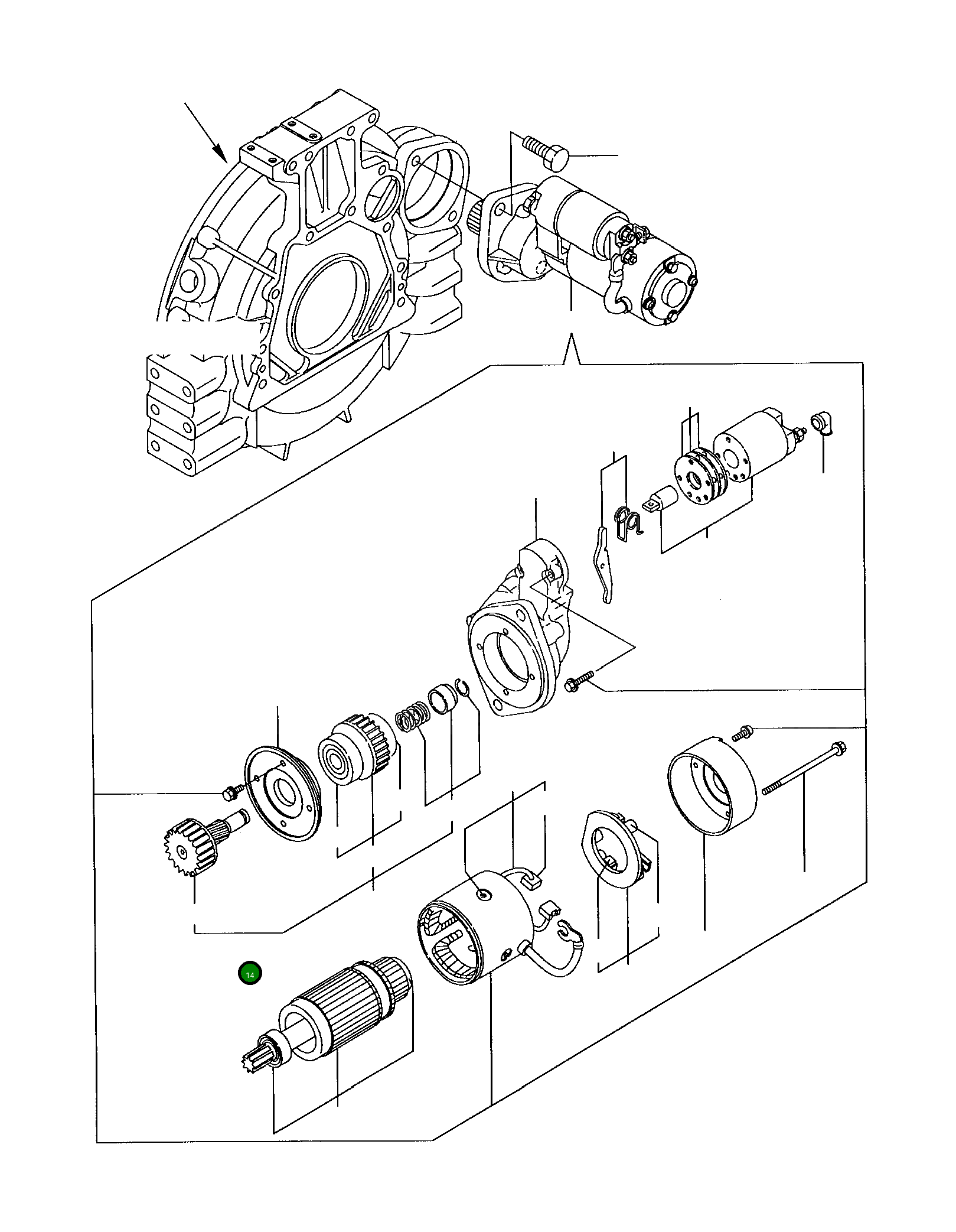 Вал YM123900-77540 Komatsu