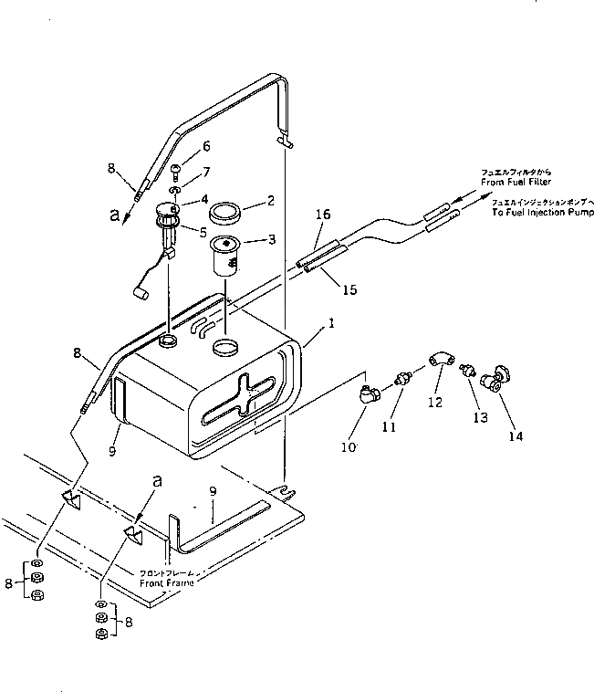Бак 258-20-27103 Komatsu