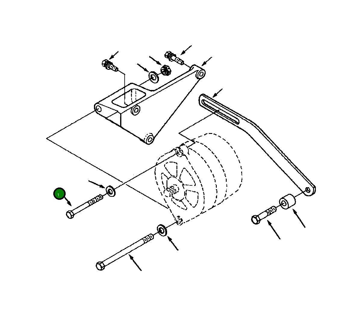 Болт (5/8 - 11x1 1/2 INCH) 1238 013 H1 Komatsu