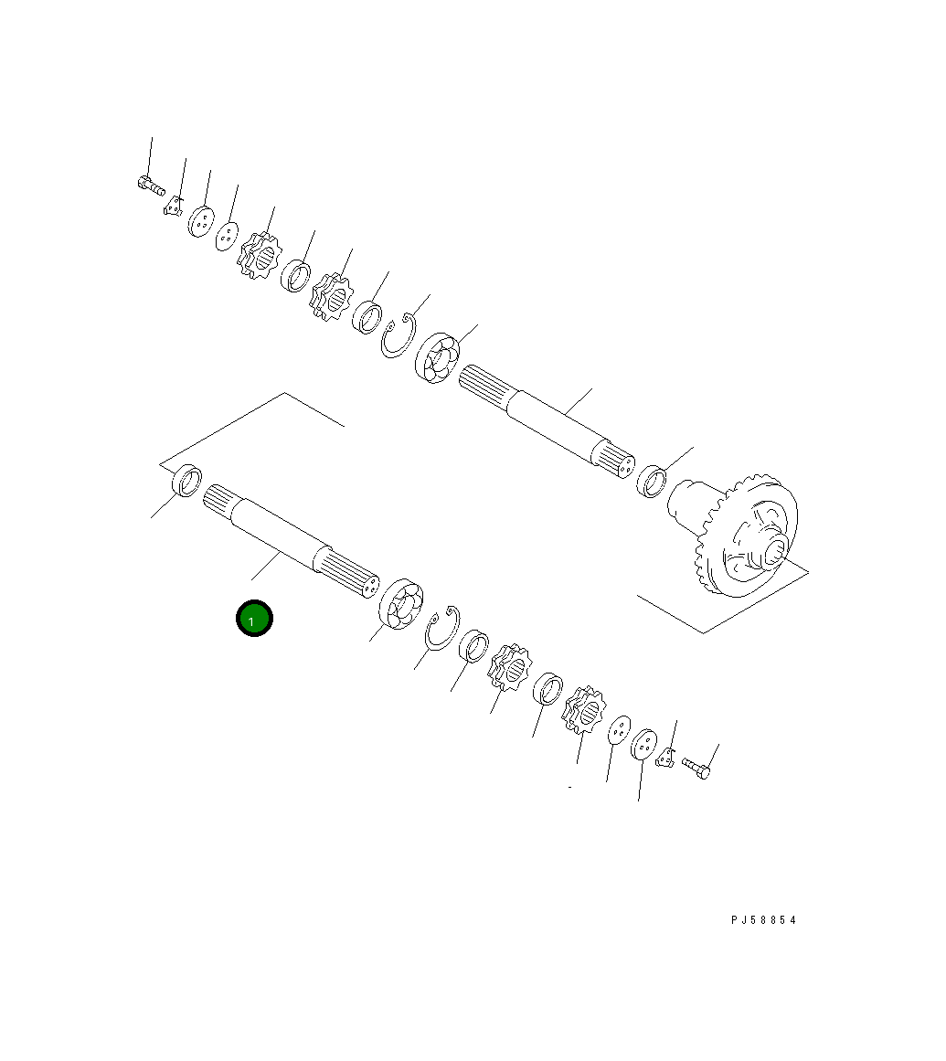 Вал 23D-22-32110 Komatsu