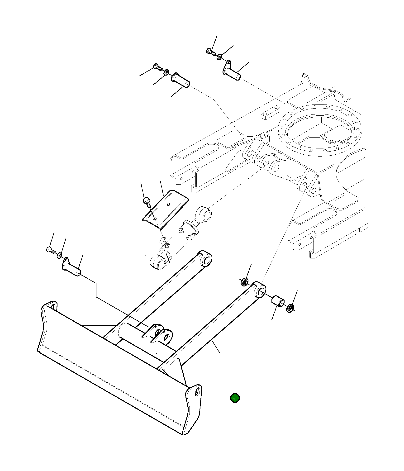 Бульдозерный отвал 3F07A4050 Komatsu