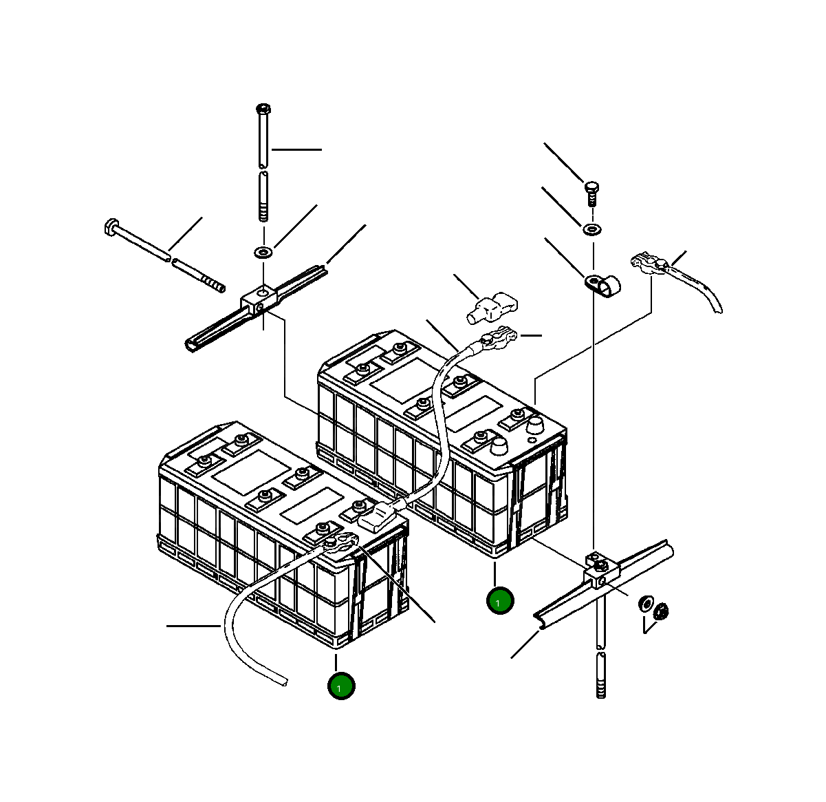 Аккумулятор 12 В (150 А) 134-06-A1110 Komatsu