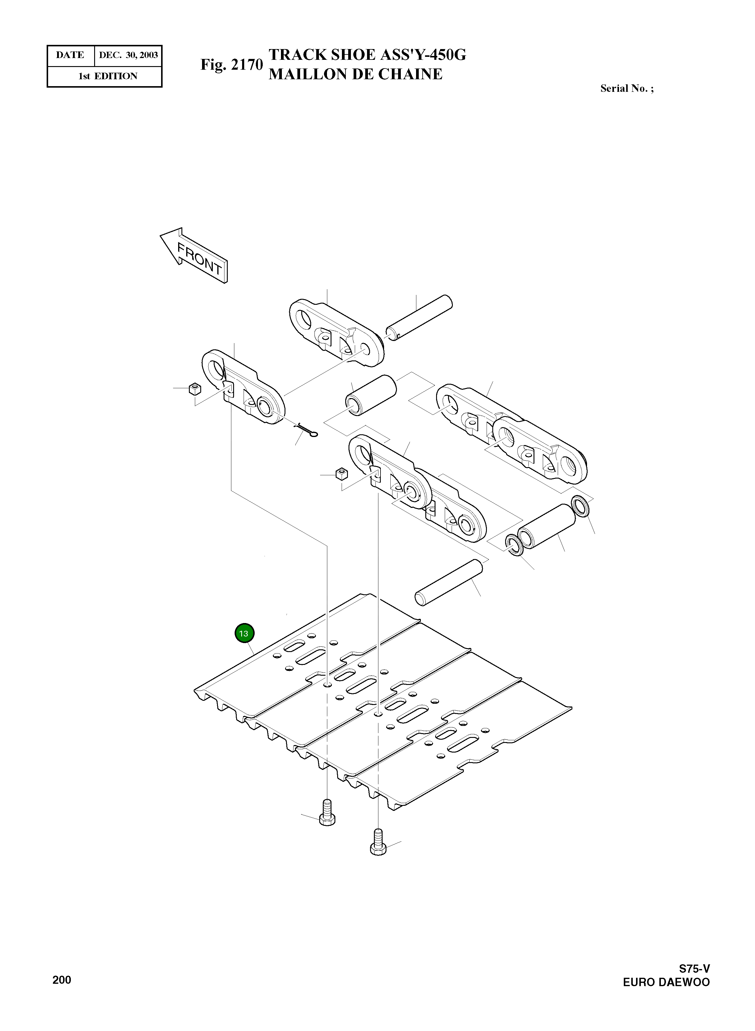 Башмак 273-00088D3 Komatsu