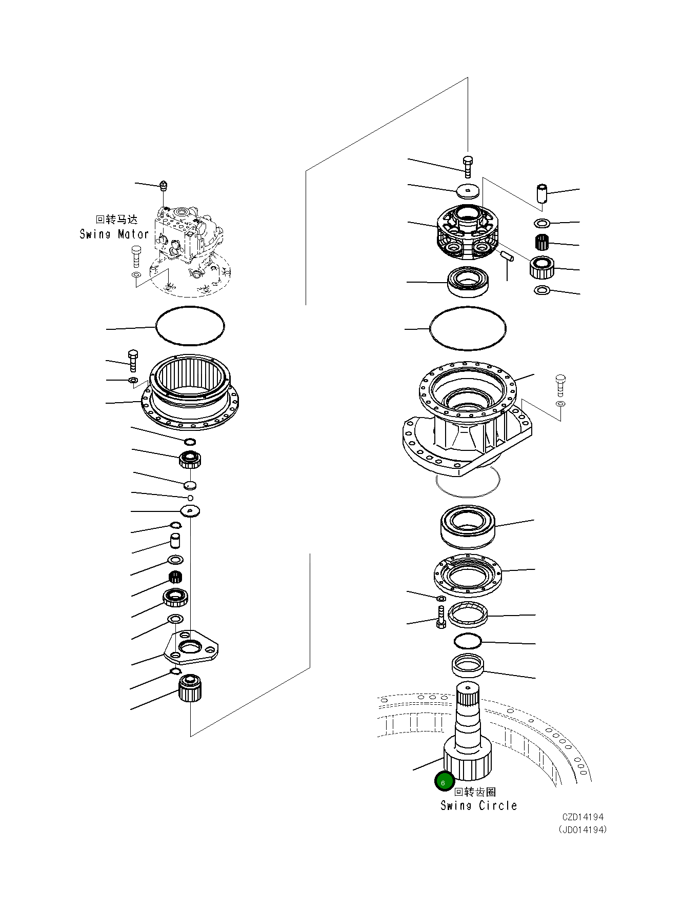 Вал 206-26-73210 Komatsu
