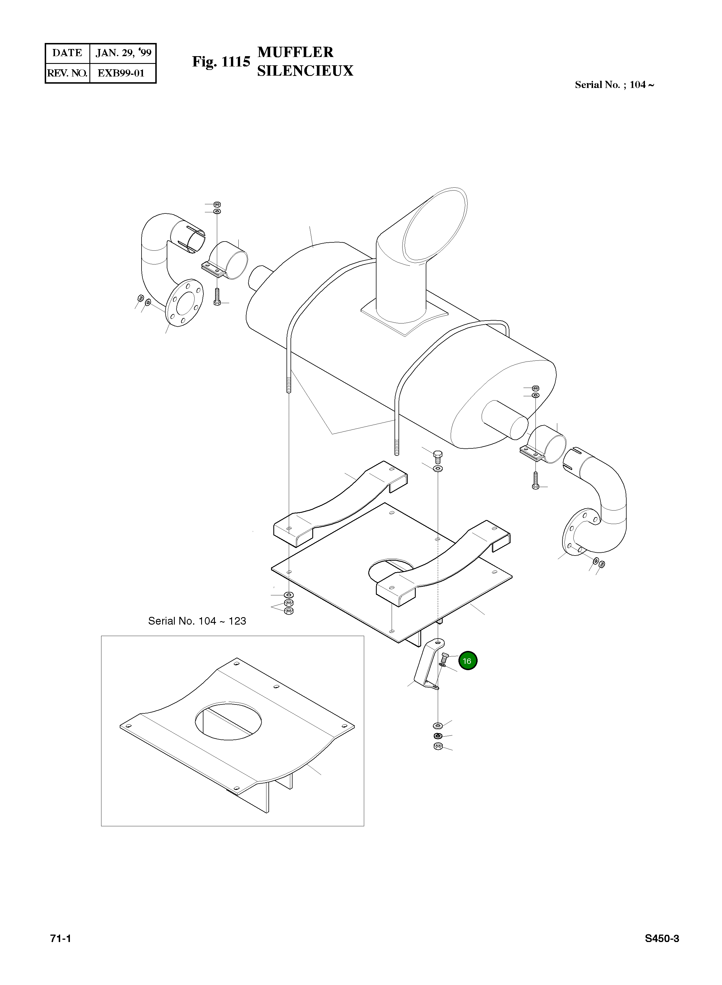 Болт M12X1.5X30 S0786253 Komatsu