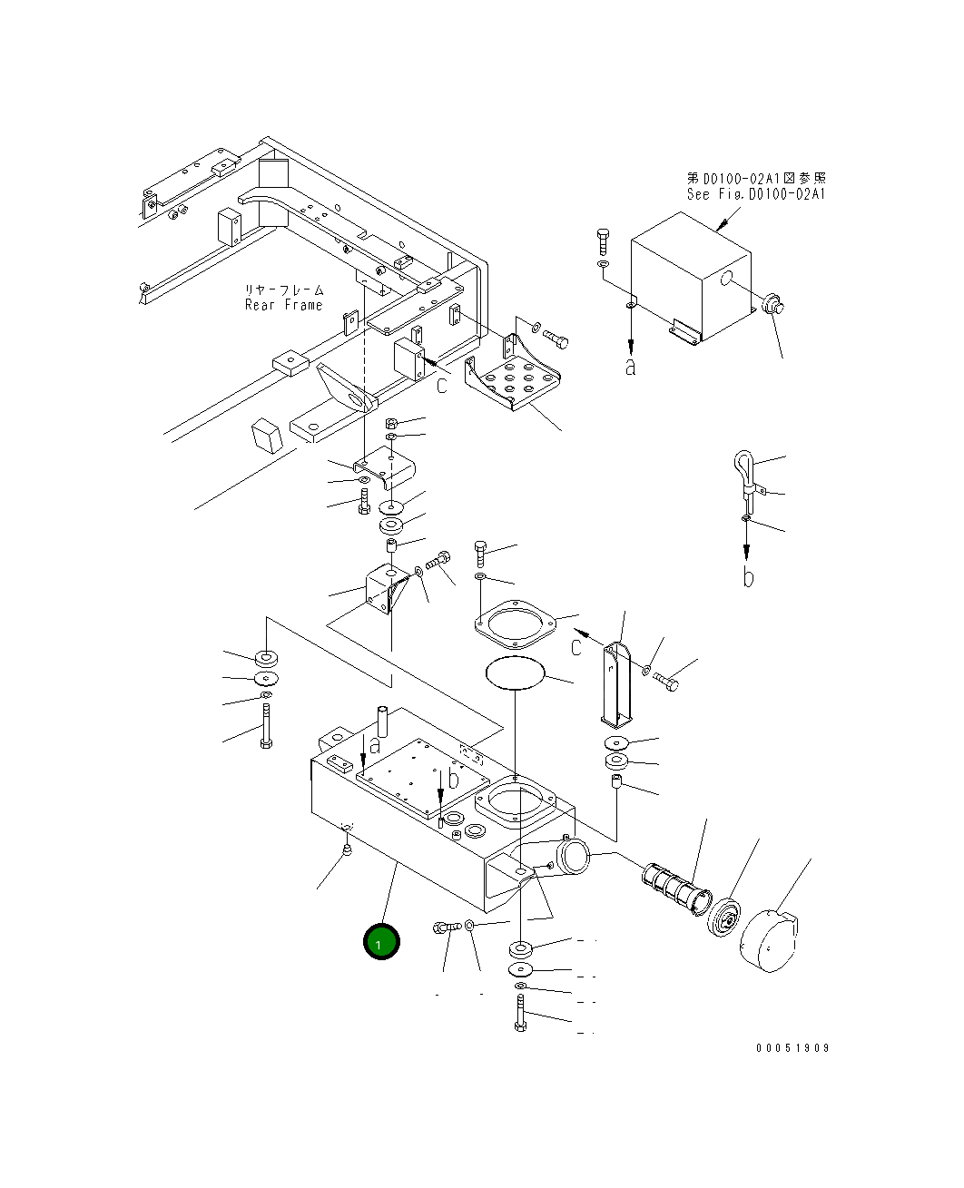 Бак 23B-04-41120 Komatsu