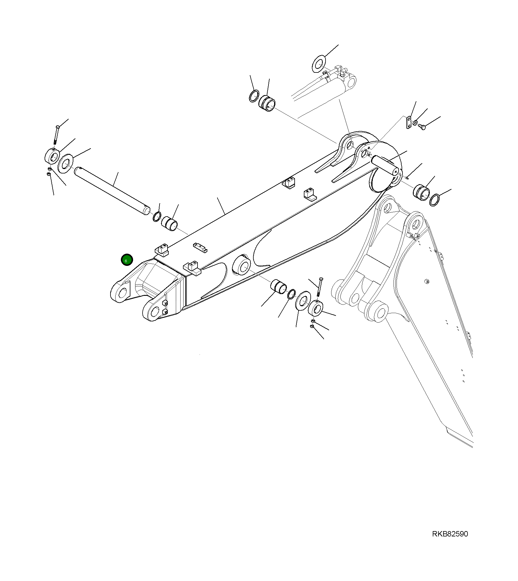Вал 22E-946-2150 Komatsu