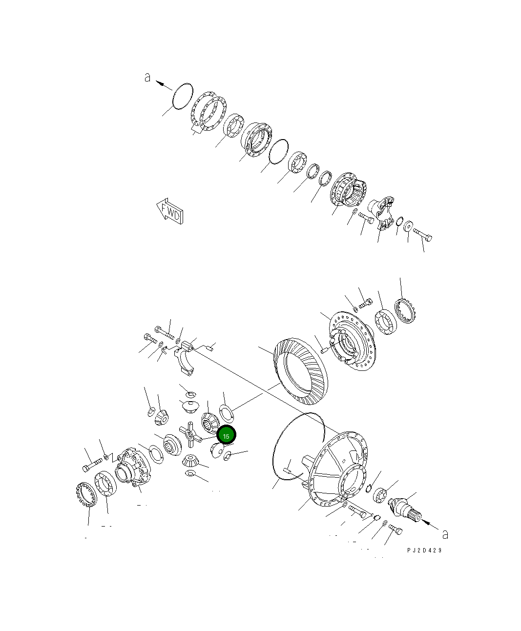 Вал 426-22-21410 Komatsu