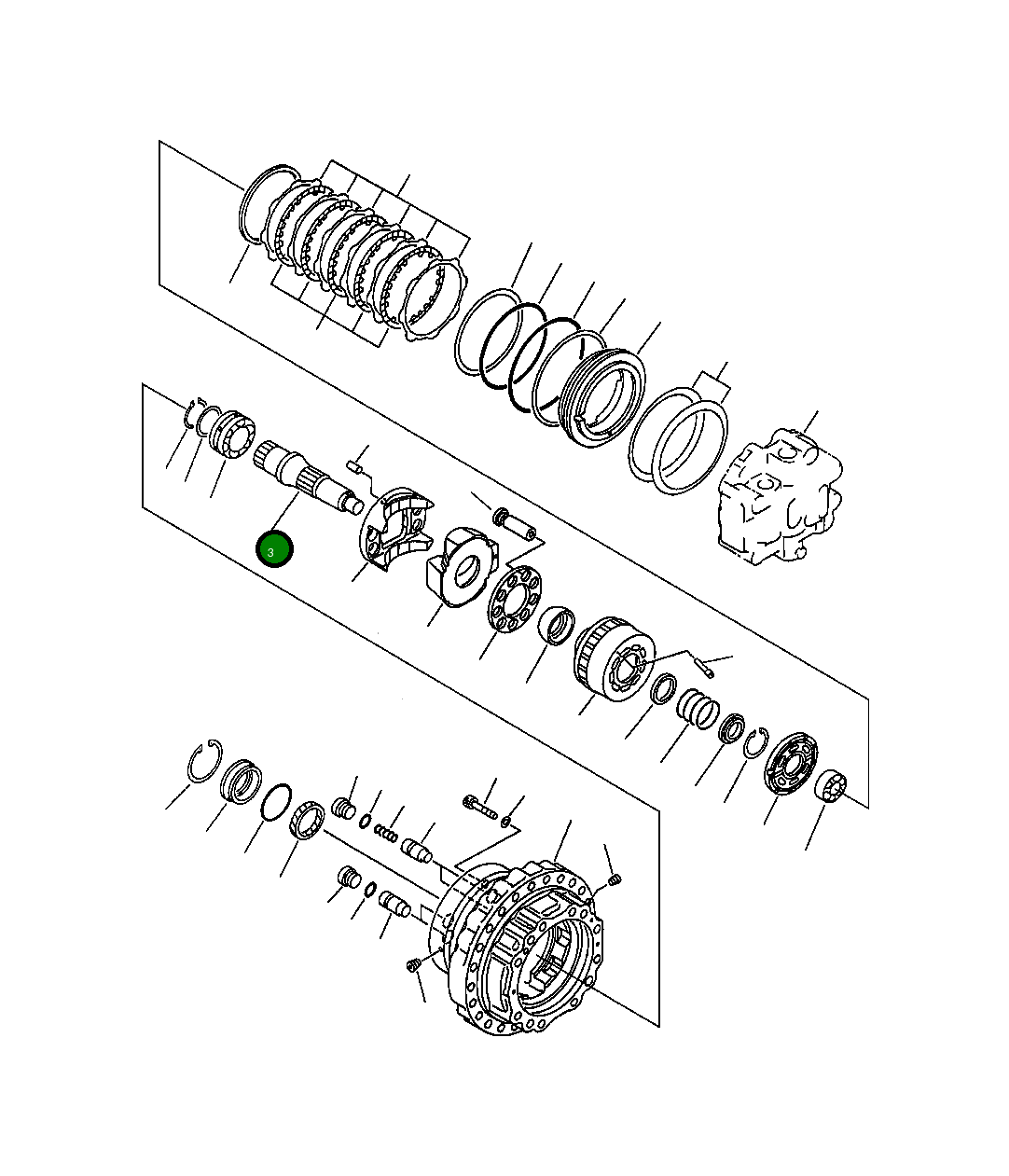 Вал 708-8J-12112 Komatsu
