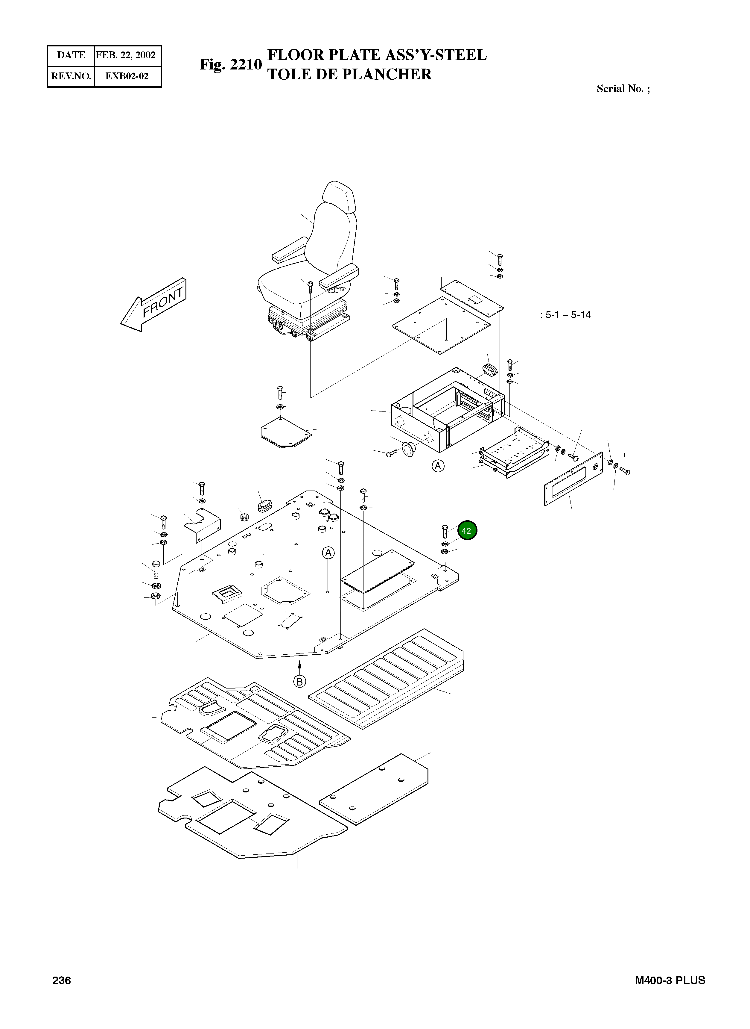 Болт M20X2.5X60 2120-2208D4 Komatsu