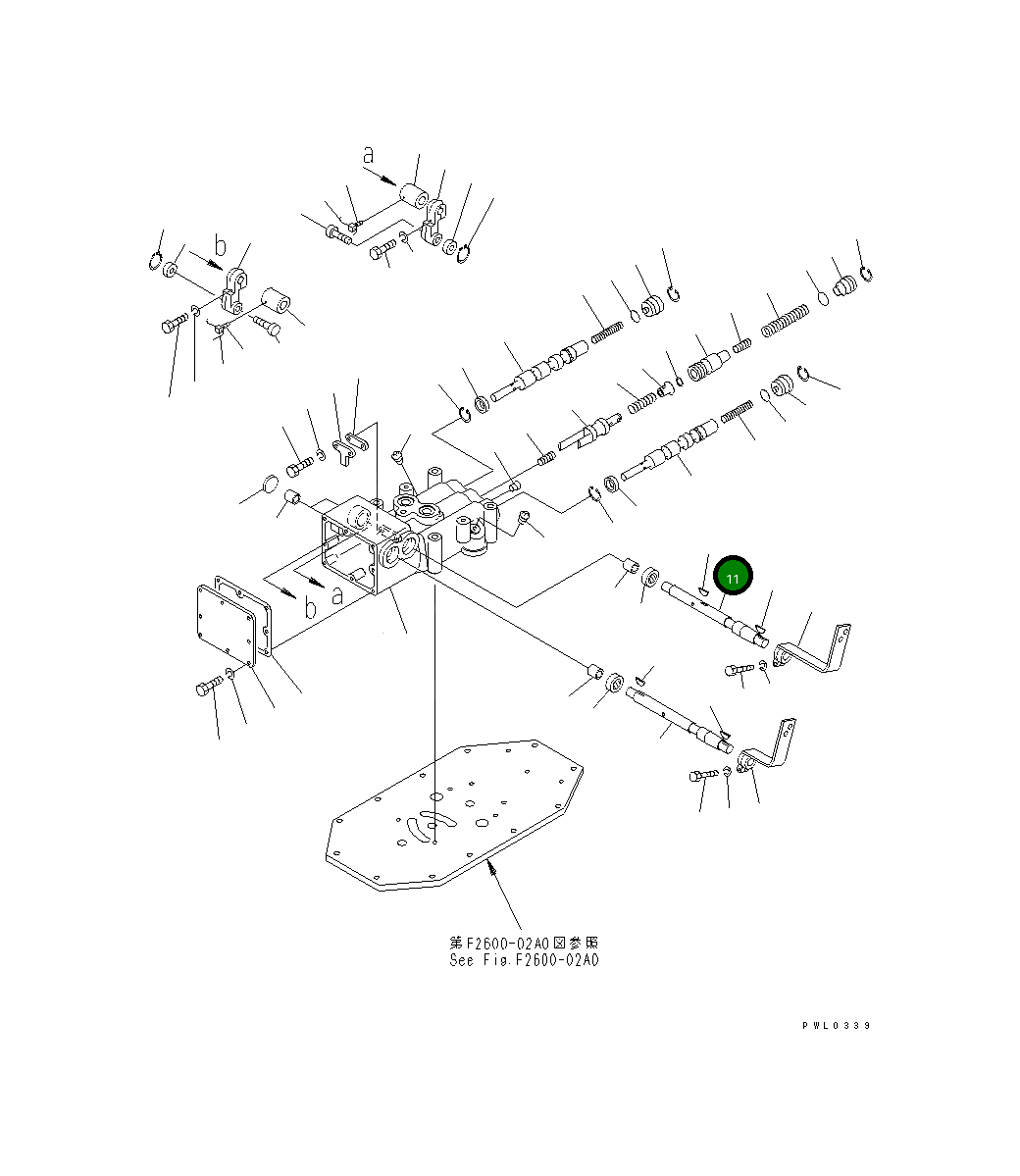Вал 195-40-11212 Komatsu