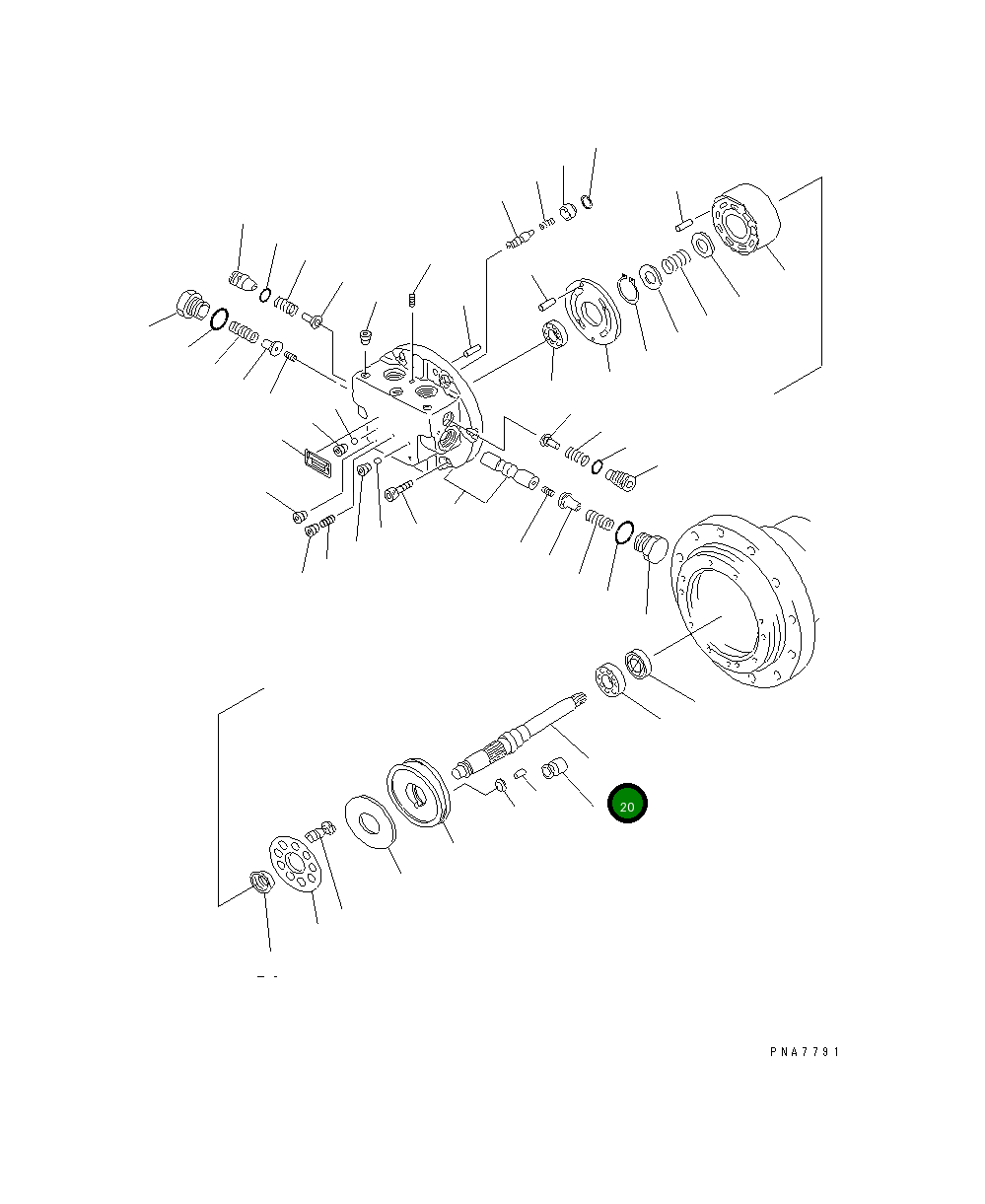 Вал TZ510B2002-01 Komatsu
