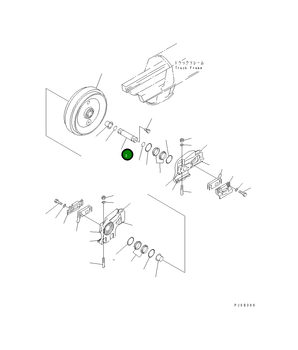 Вал 14X-30-12163 Komatsu