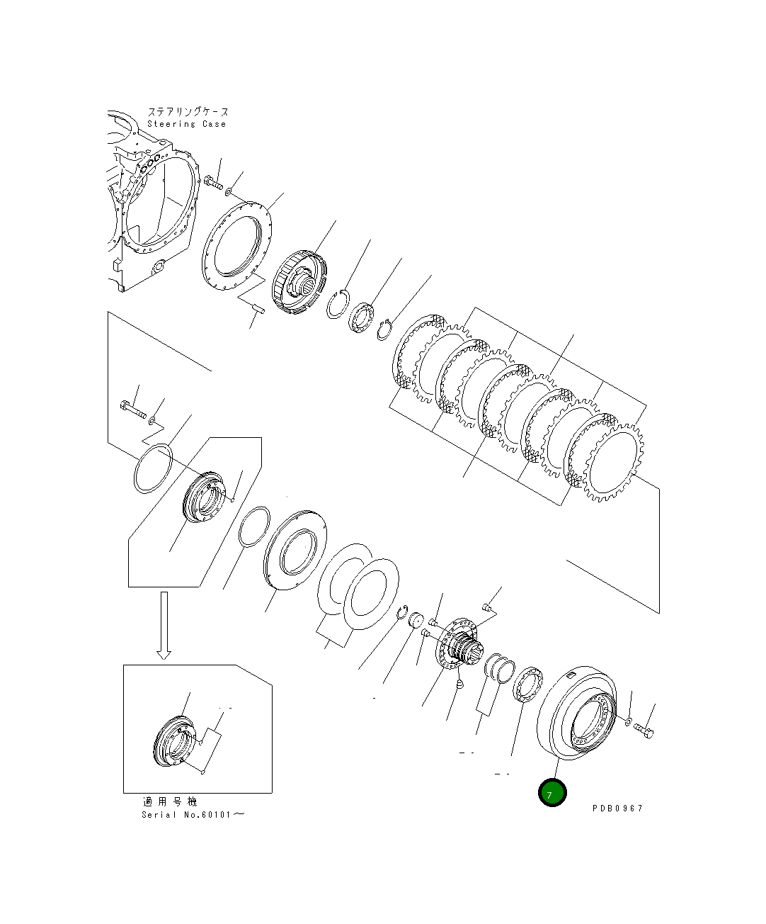 Барабан 17A-22-13151 Komatsu