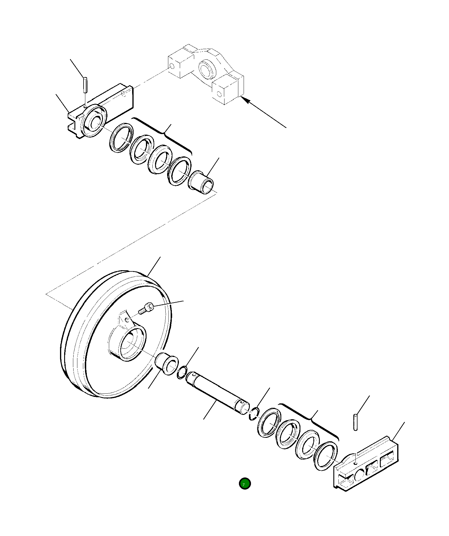 Вал 21D-30-12130 Komatsu