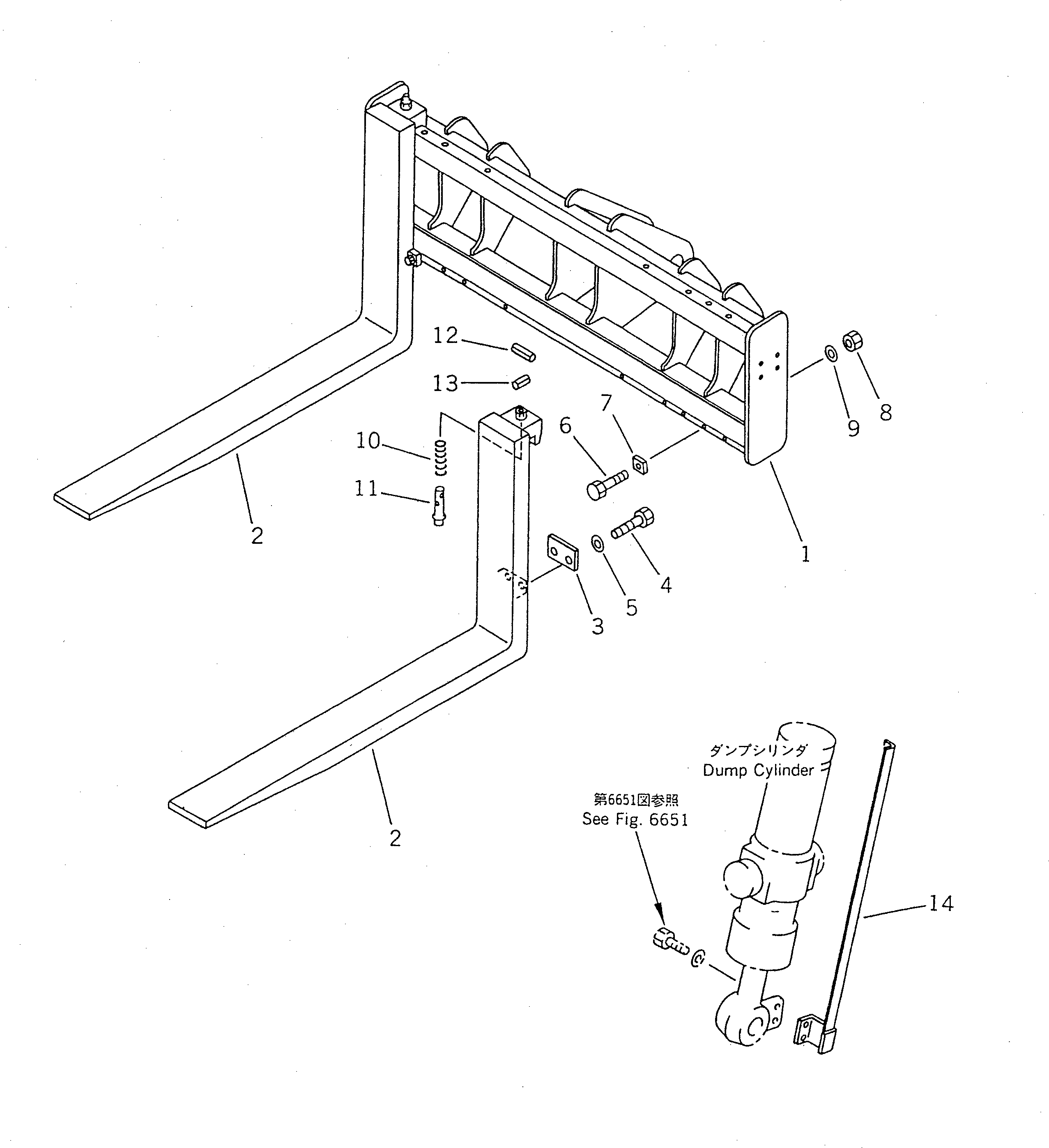 Вилка 41H-894-1122 Komatsu