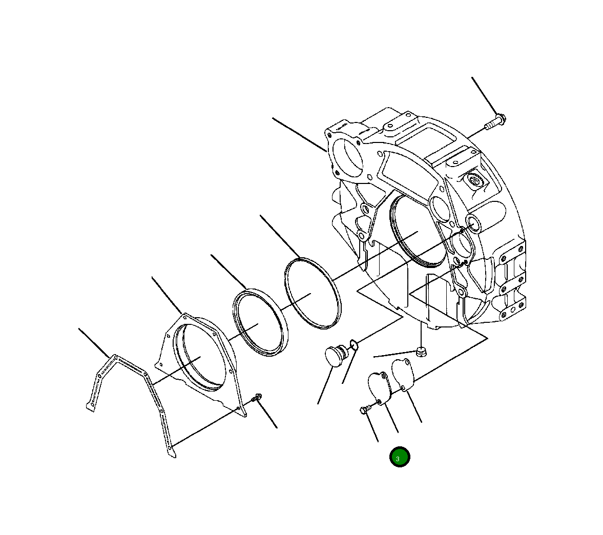 Болт (M8x1.25x16) 1240 124 H1 Komatsu