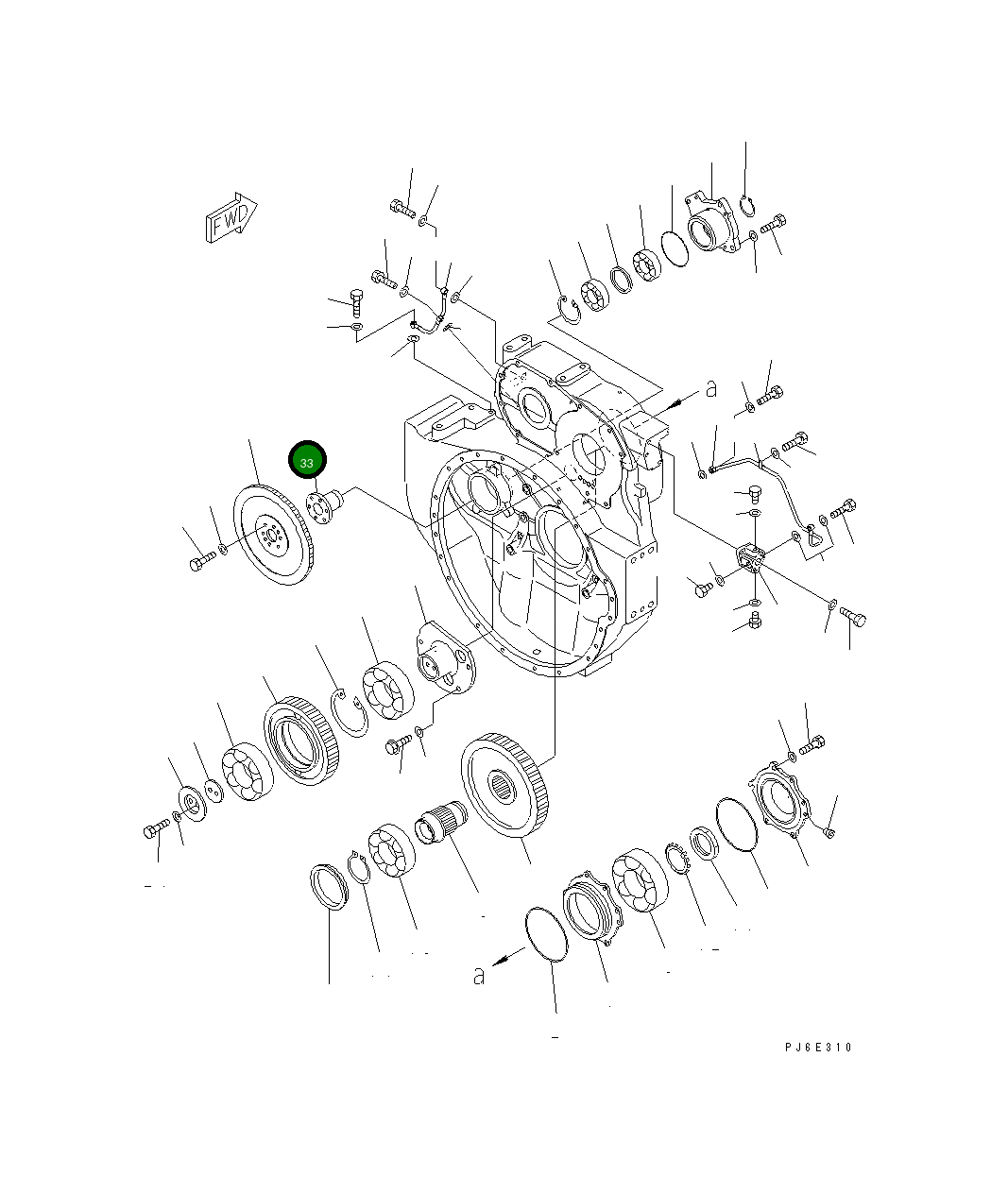 Вал 6128-21-4520 Komatsu