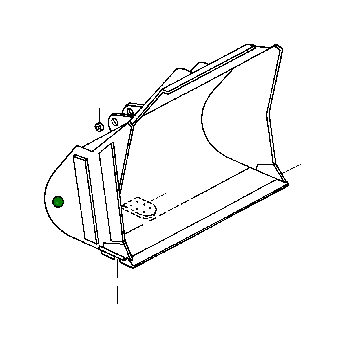 Боковая режущая штанга 1172 179 C1 Komatsu