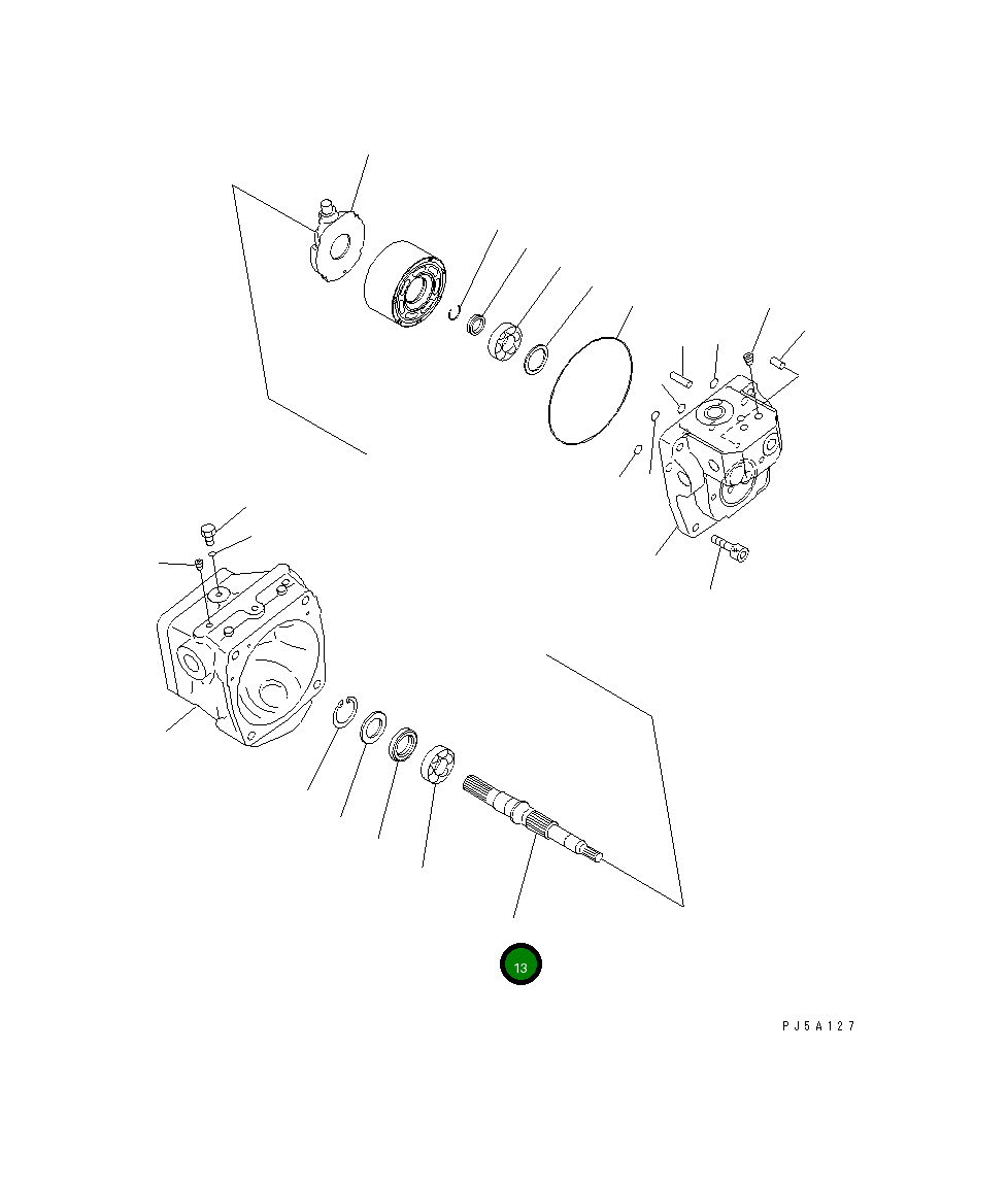 Вал 708-1S-12130 Komatsu