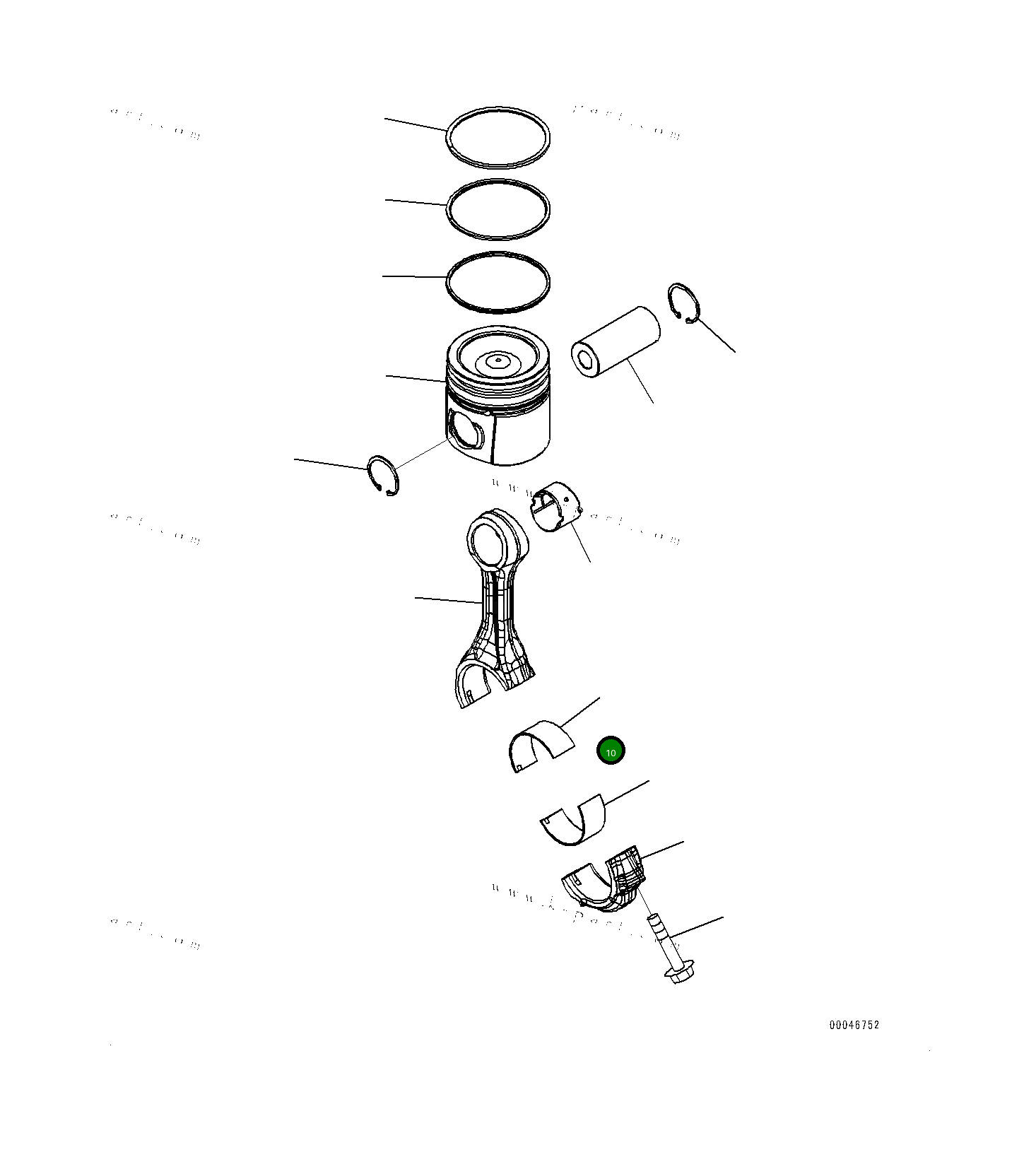 Верхний подшипник 6754313410 Komatsu