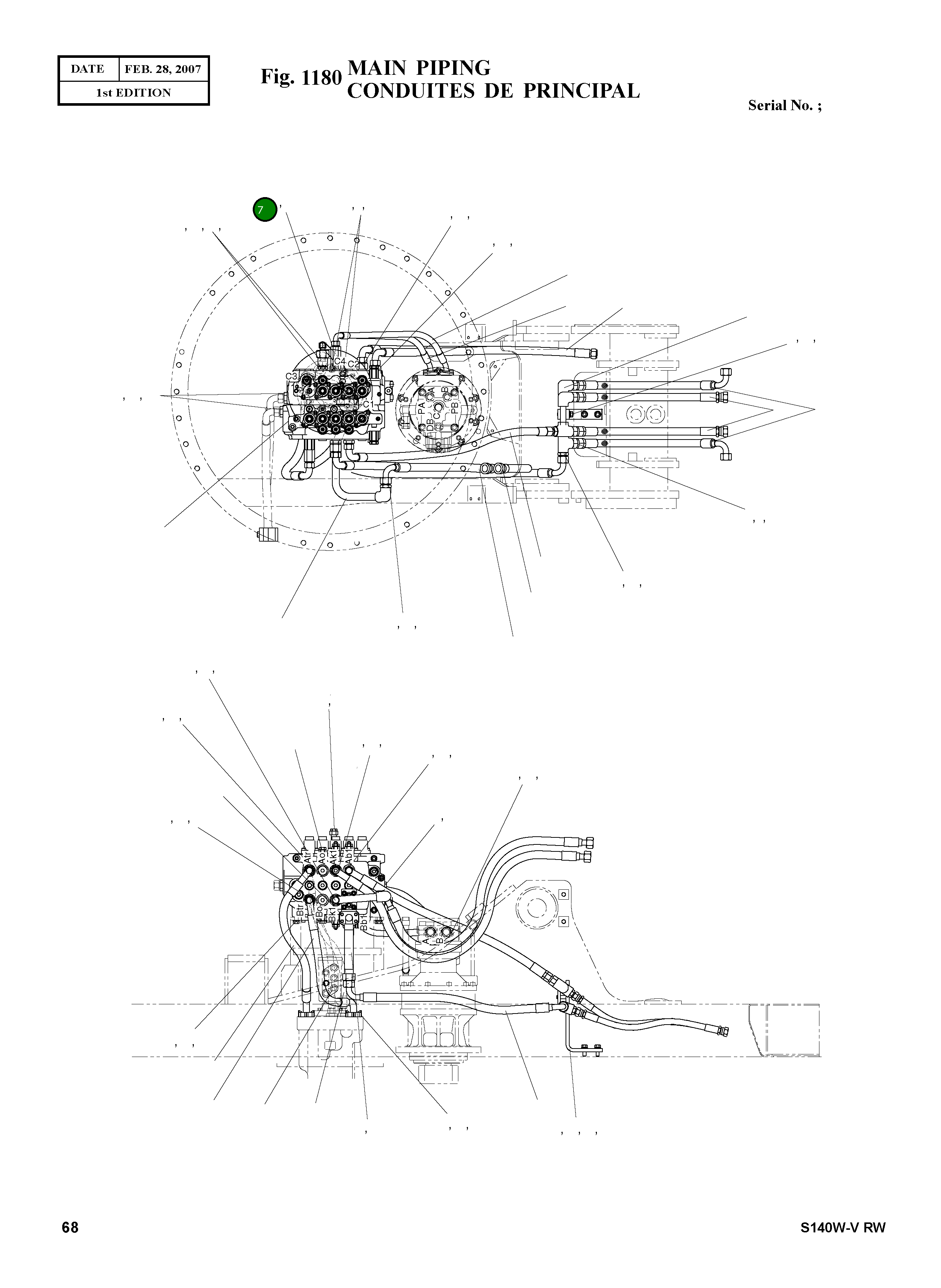 Адаптер PFO3/4-PF1/2 2181-2627D8 Komatsu