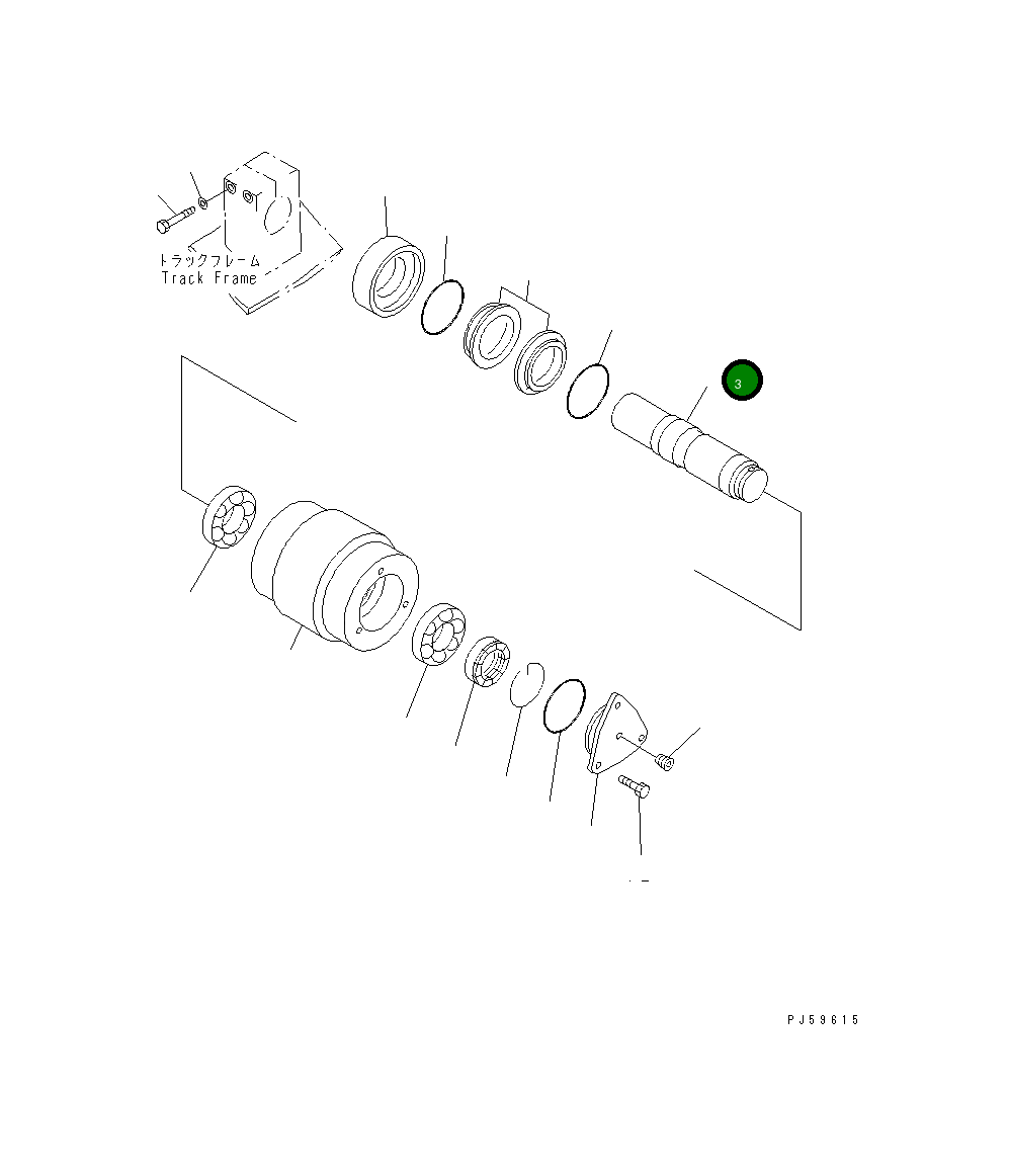 Вал 20Y-30-15130 Komatsu