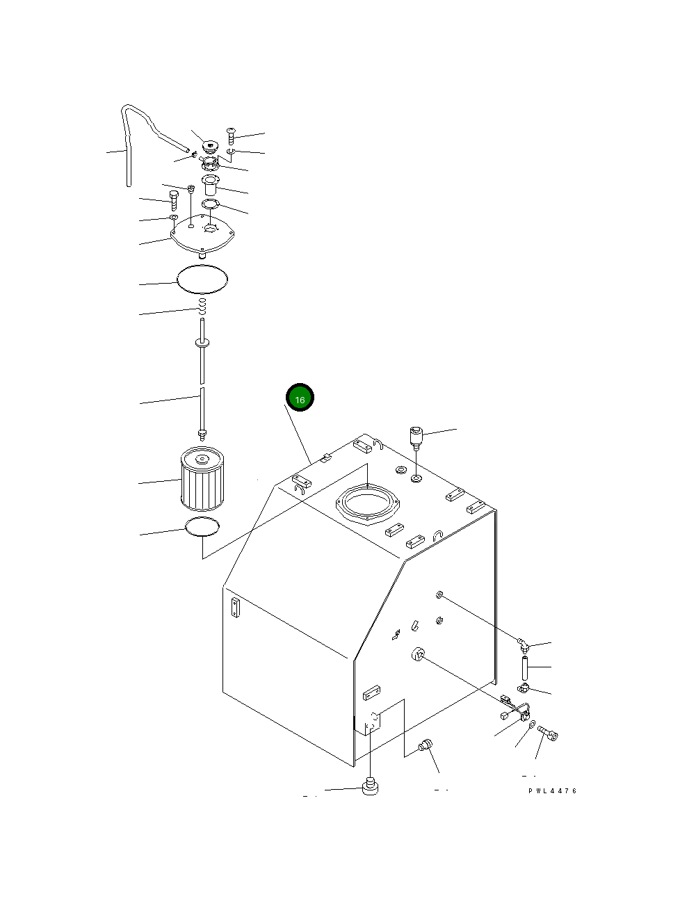 Бак 209-60-71810 Komatsu