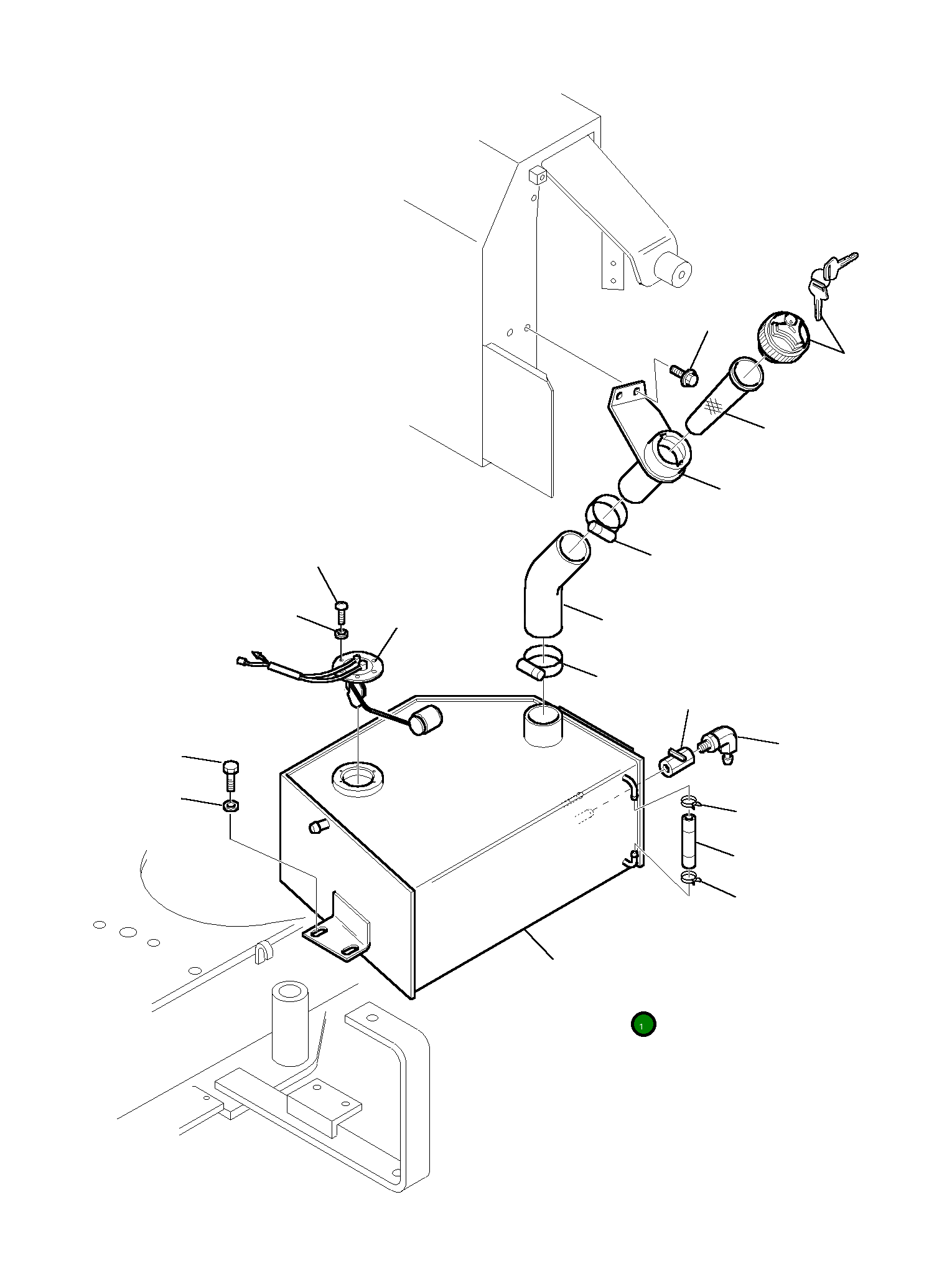 Бак 3F1011054 Komatsu