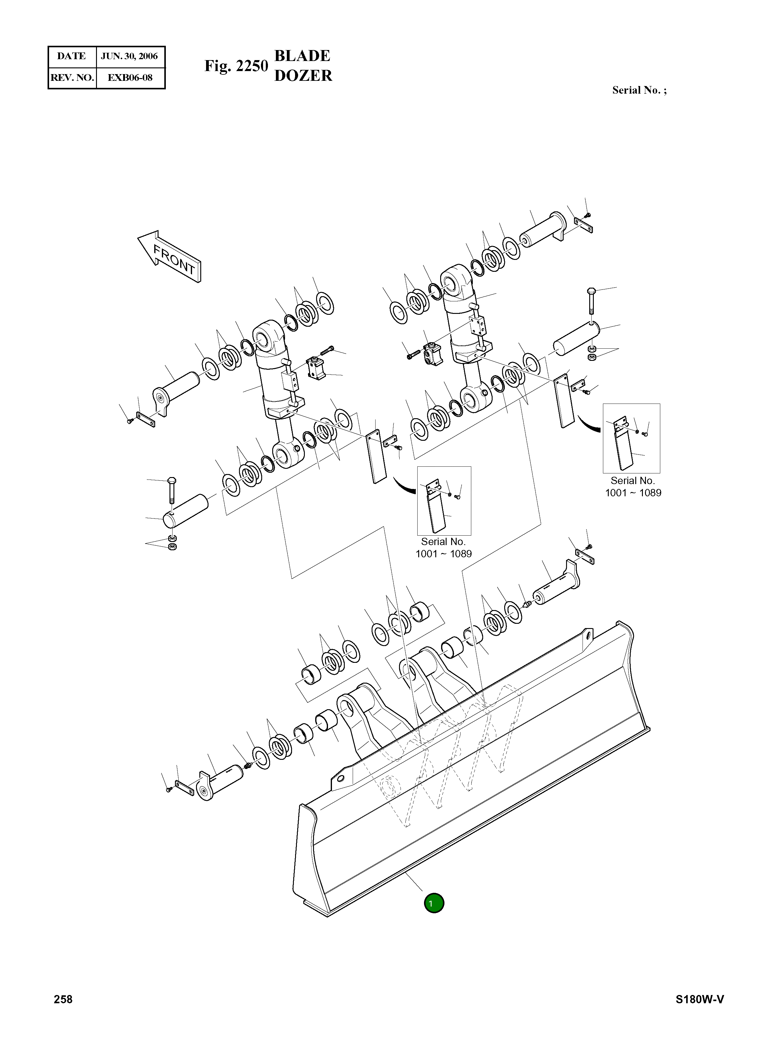Бульдозерный отвал 608-00028C Komatsu