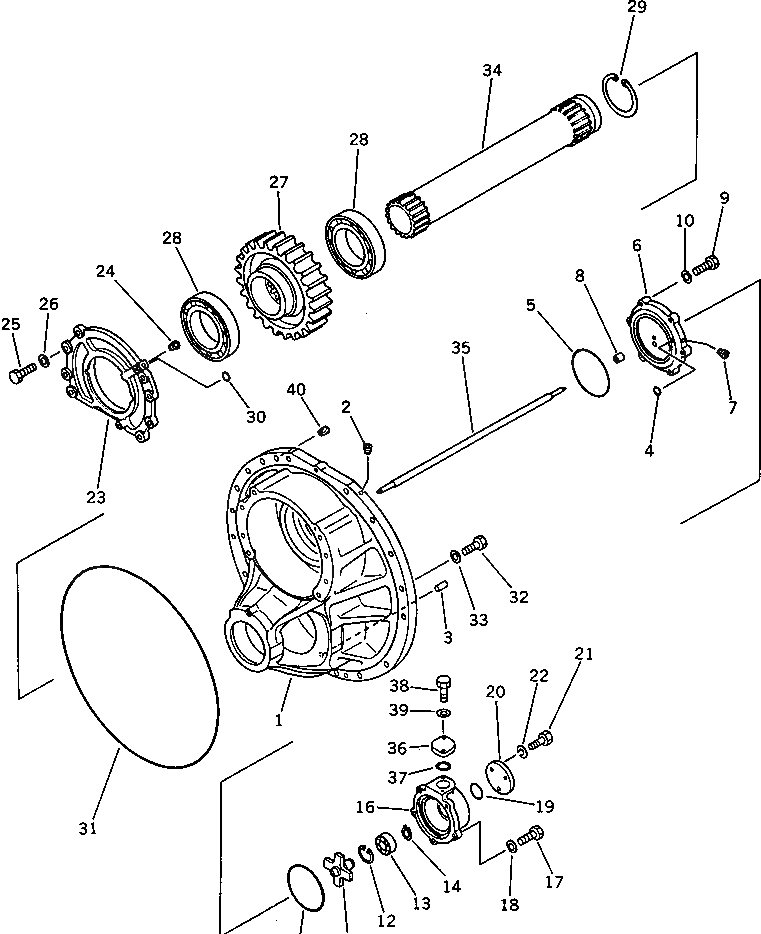 Вал 195-22-12530 Komatsu