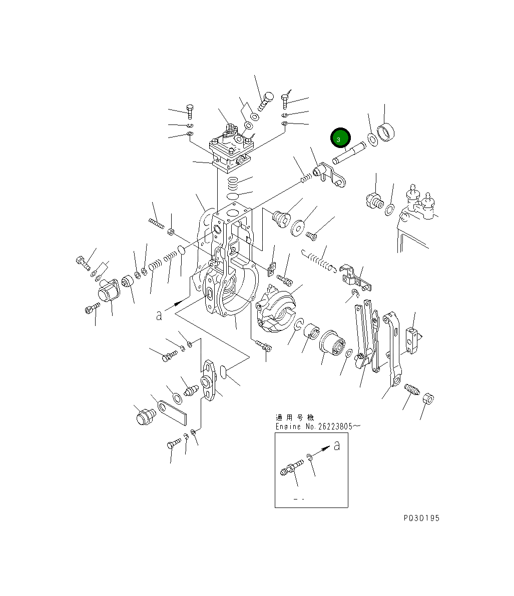 Вал DK154620-6100 Komatsu