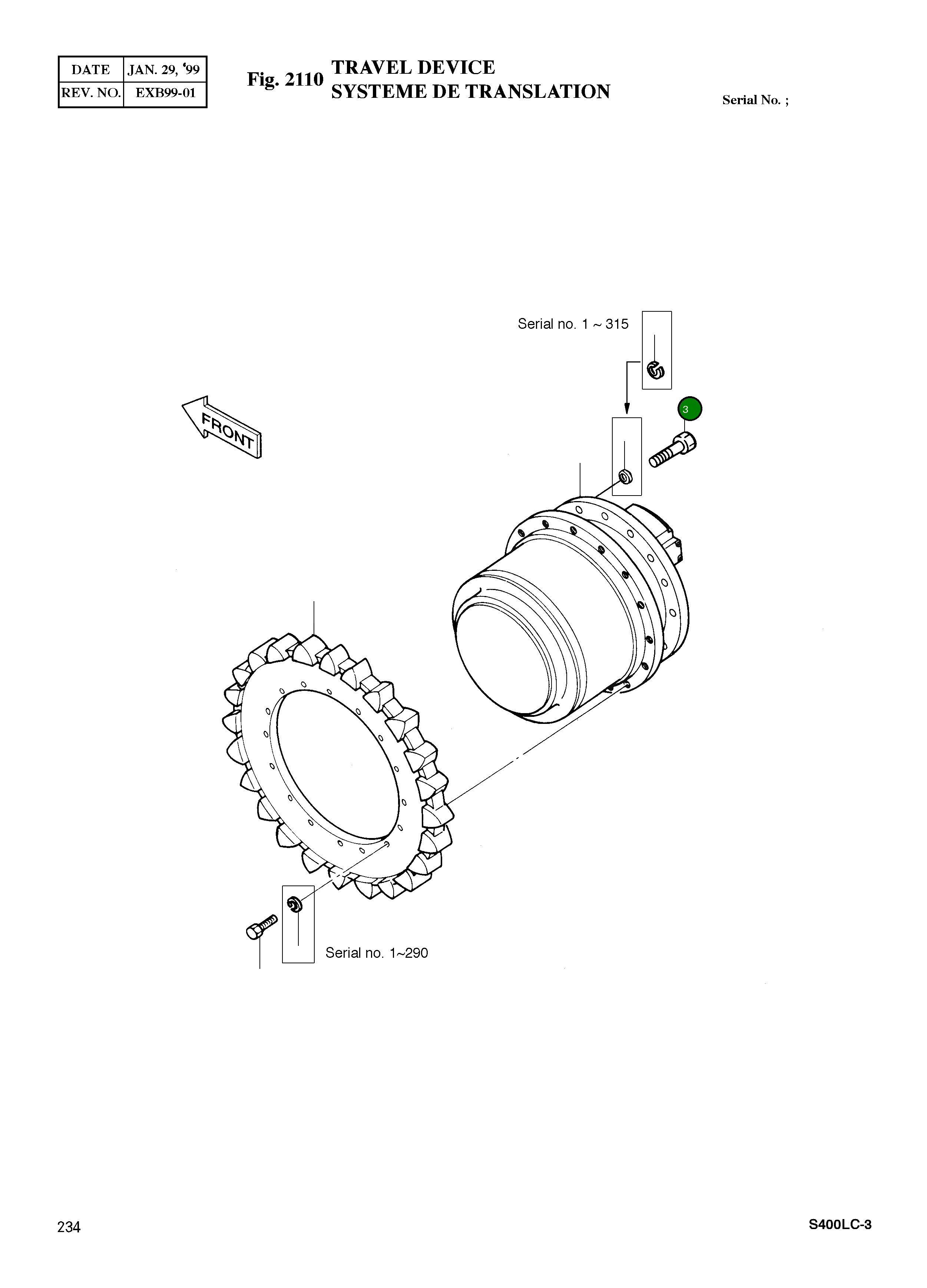 Болт M24X3.0X90 S0575151 Komatsu