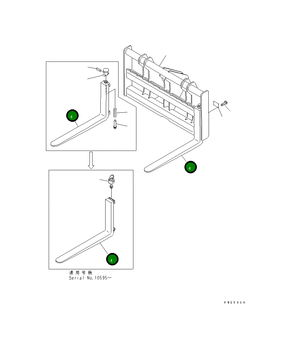 Вилка 415-884-2120 Komatsu
