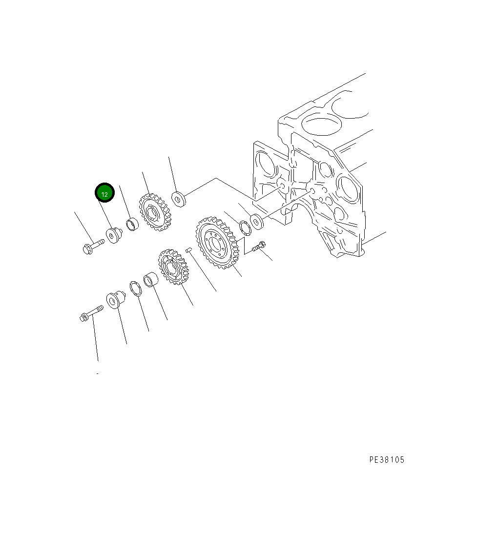 Вал 6212-21-2510 Komatsu