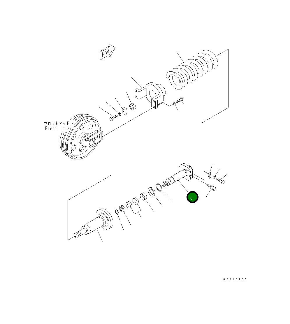 Вал 206-30-72140 Komatsu