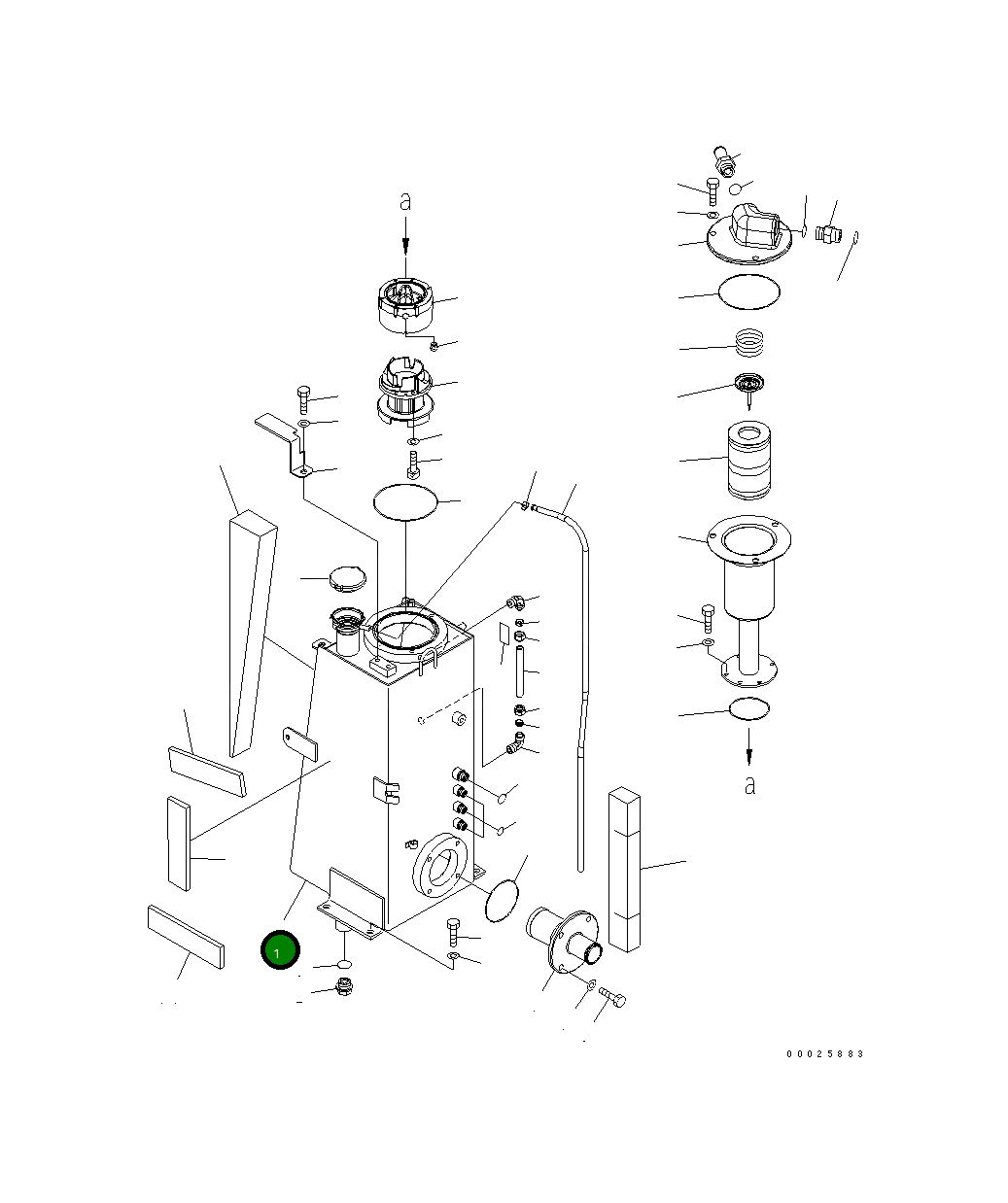 Бак 22L-60-22113 Komatsu