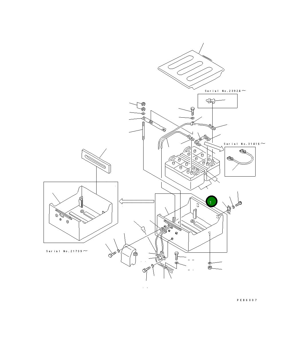 Аккумулятор (165G51) 08000-42220 Komatsu