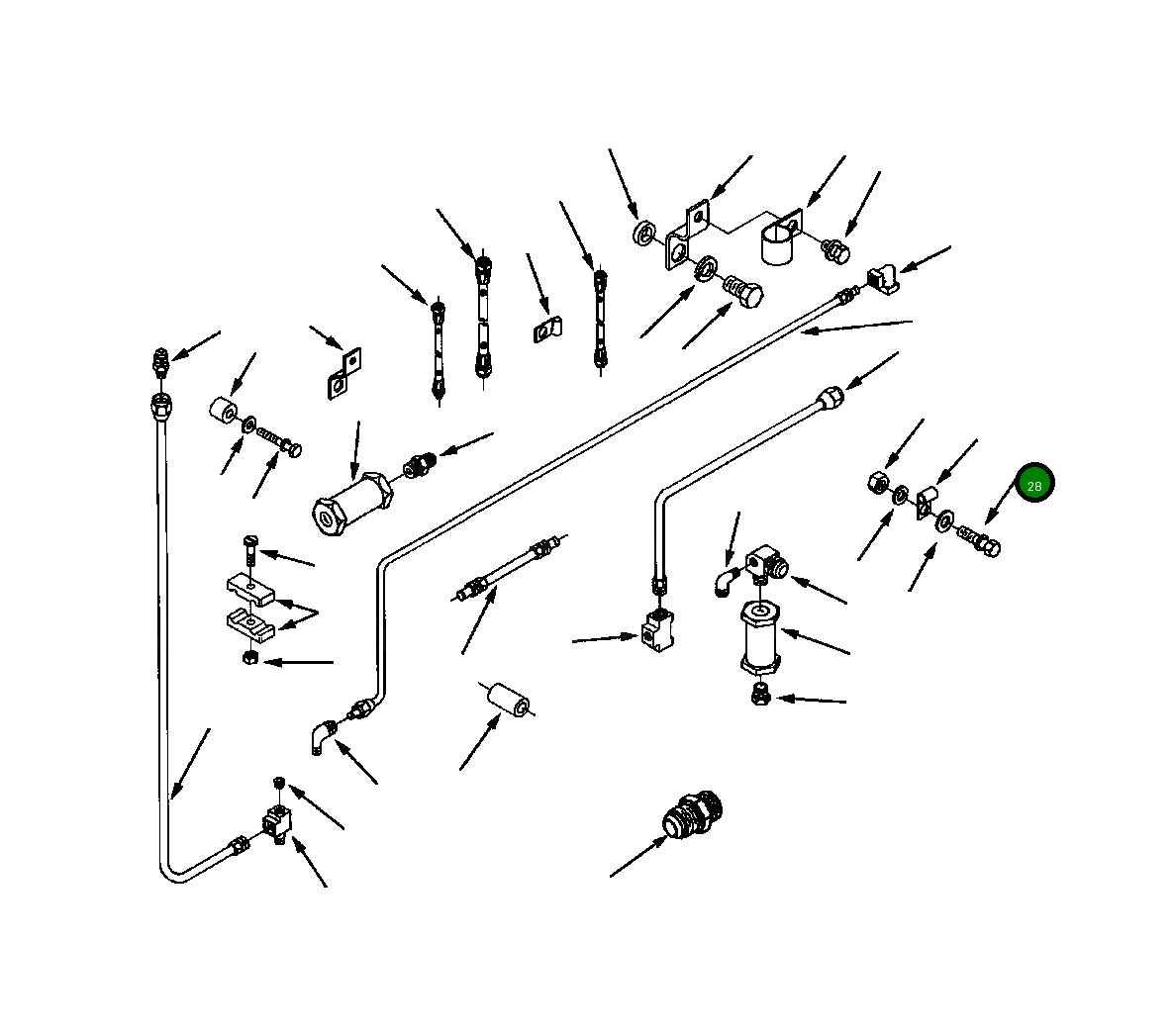 Болт (3/8 - 16x1 3/8 INCH) 1239 254 H1 Komatsu
