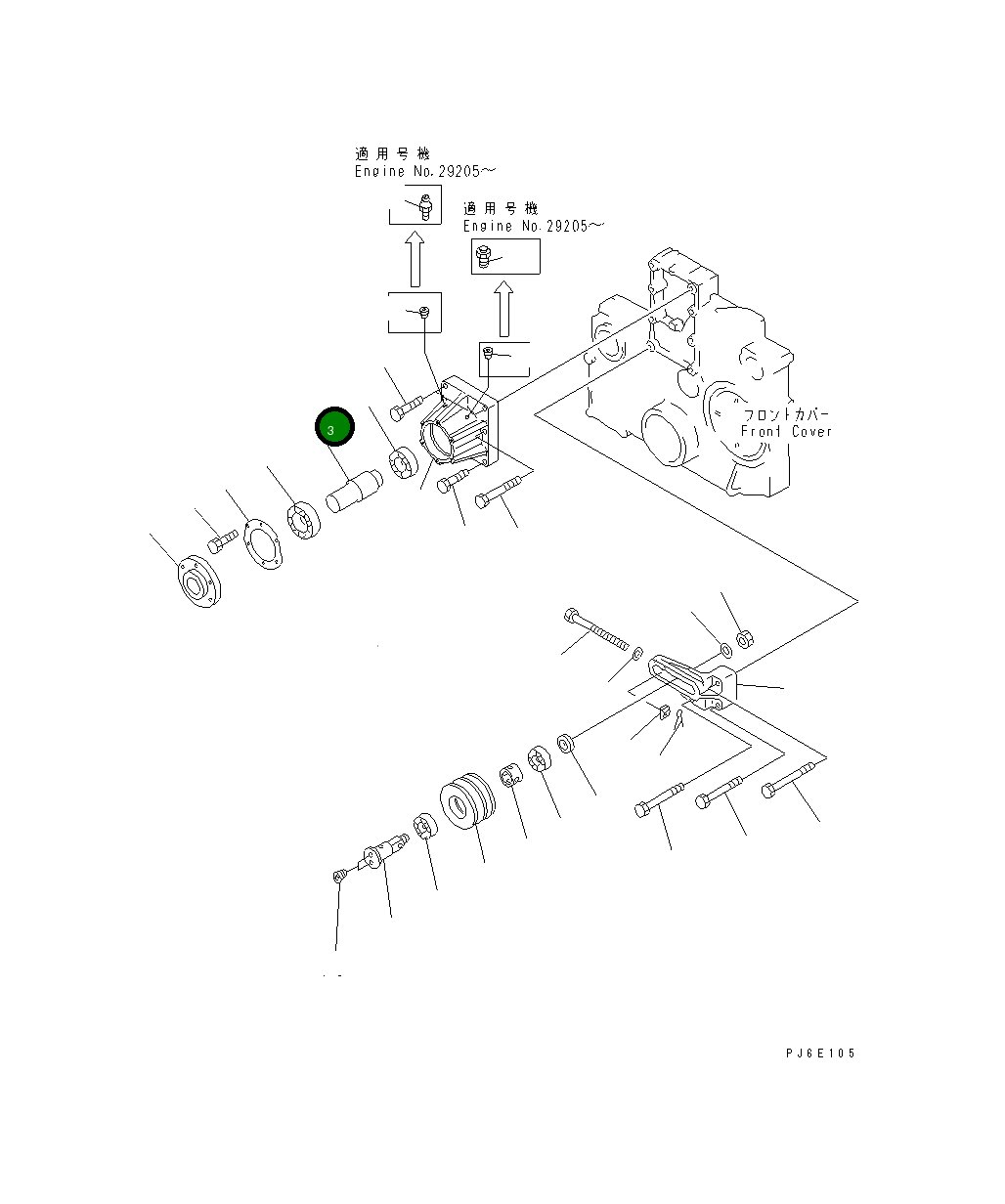 Вал 6211-61-3330 Komatsu