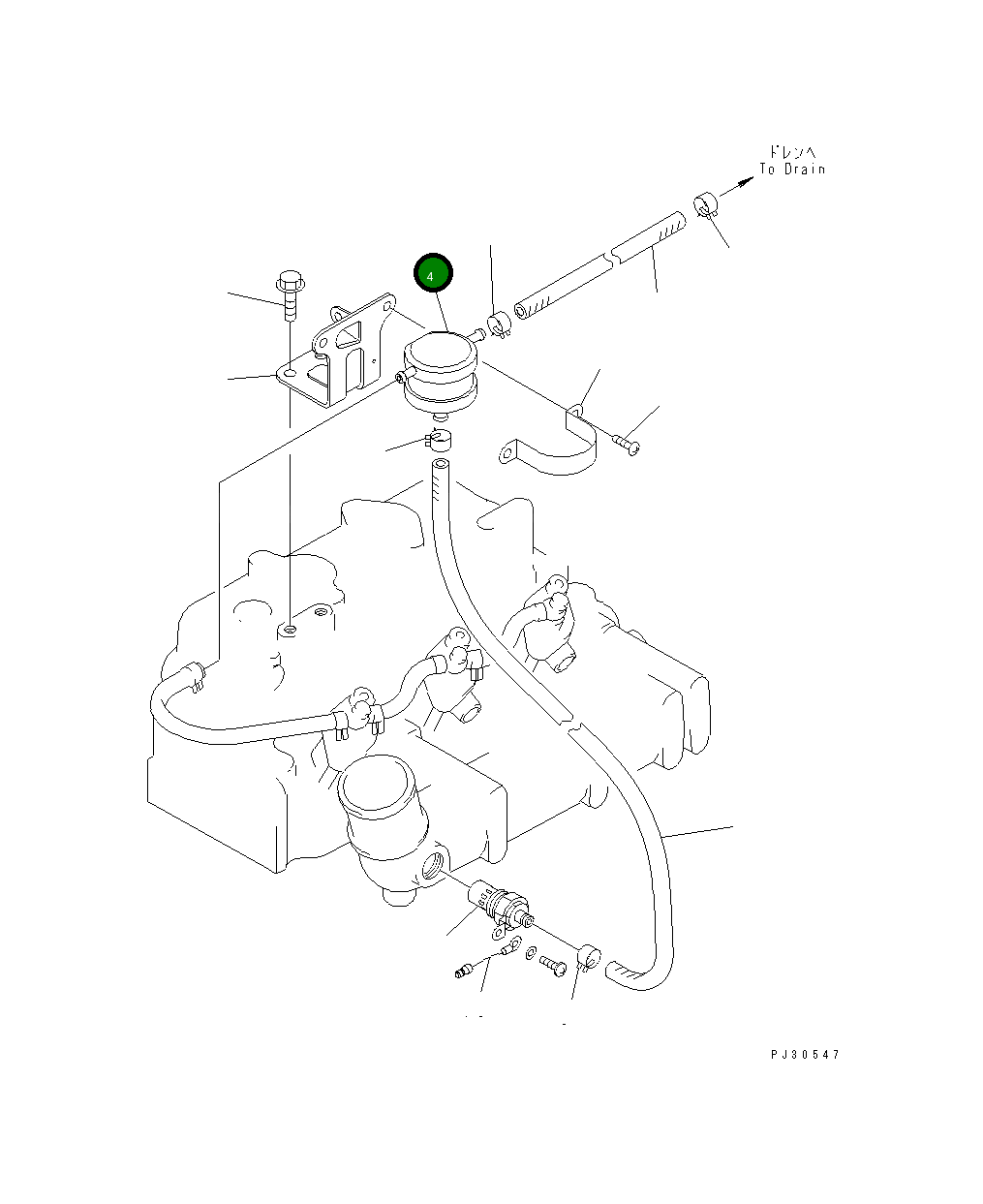 Бак YM121750-77800 Komatsu