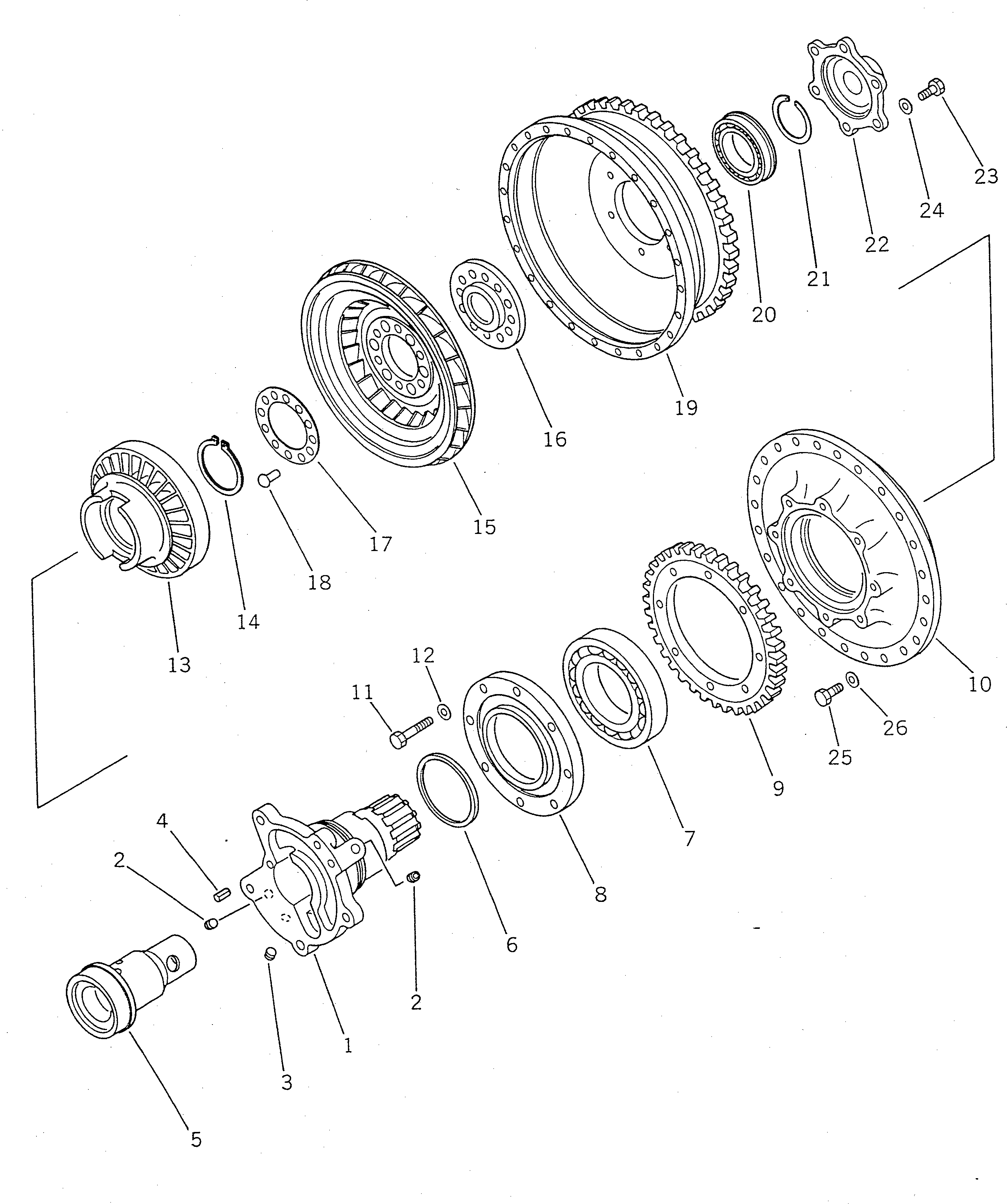 Вал 711-55-12521 Komatsu