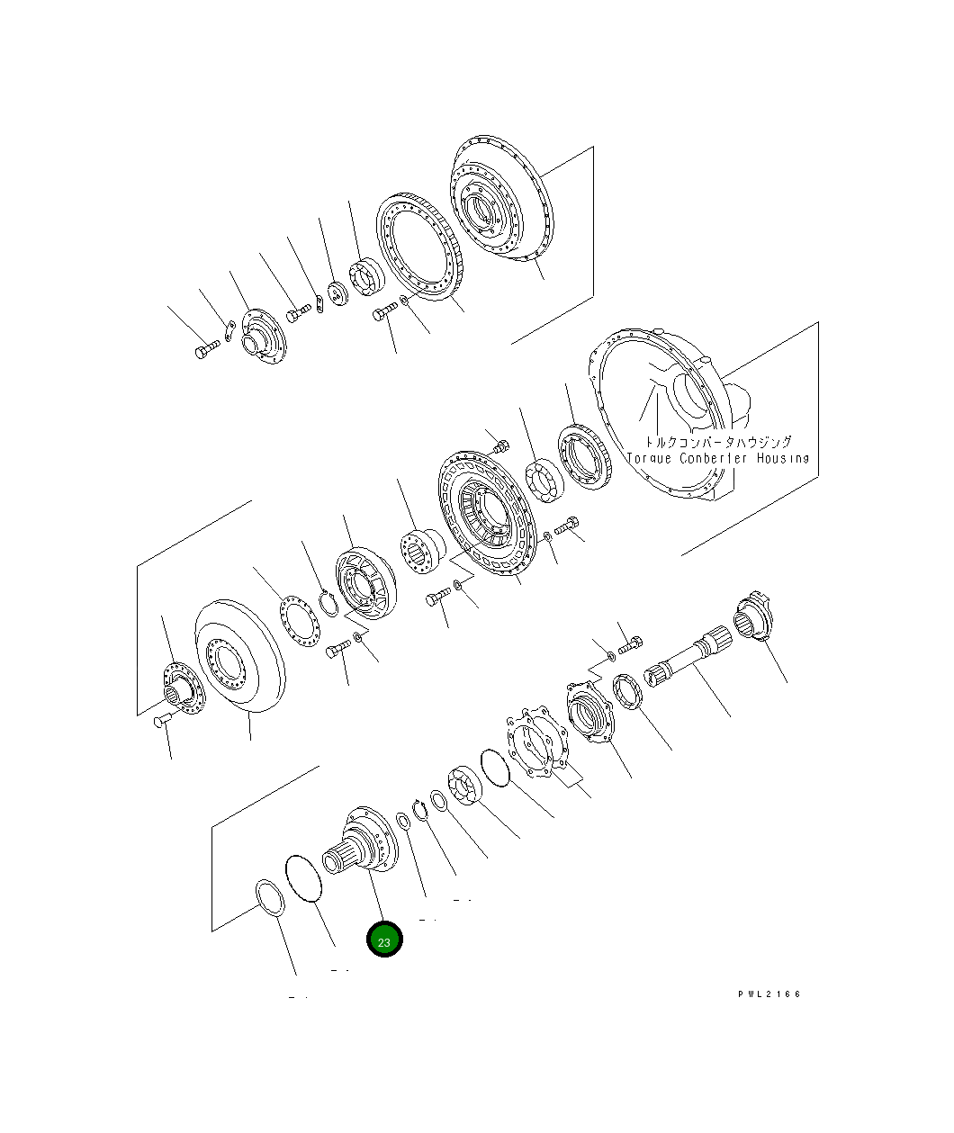 Вал 15A-13-12520 Komatsu