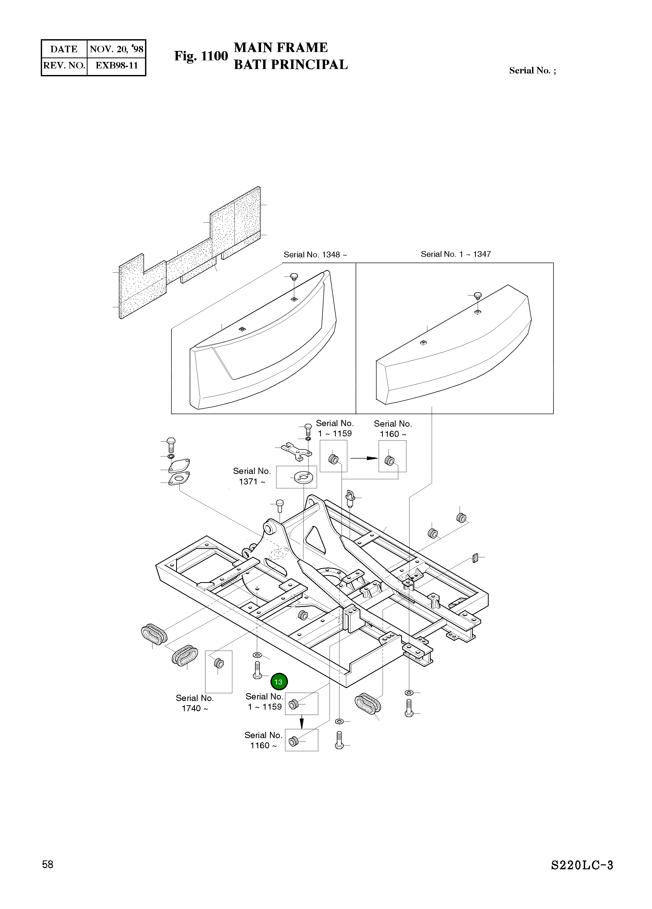 Болт M20X2.5X110 S0571061 Komatsu