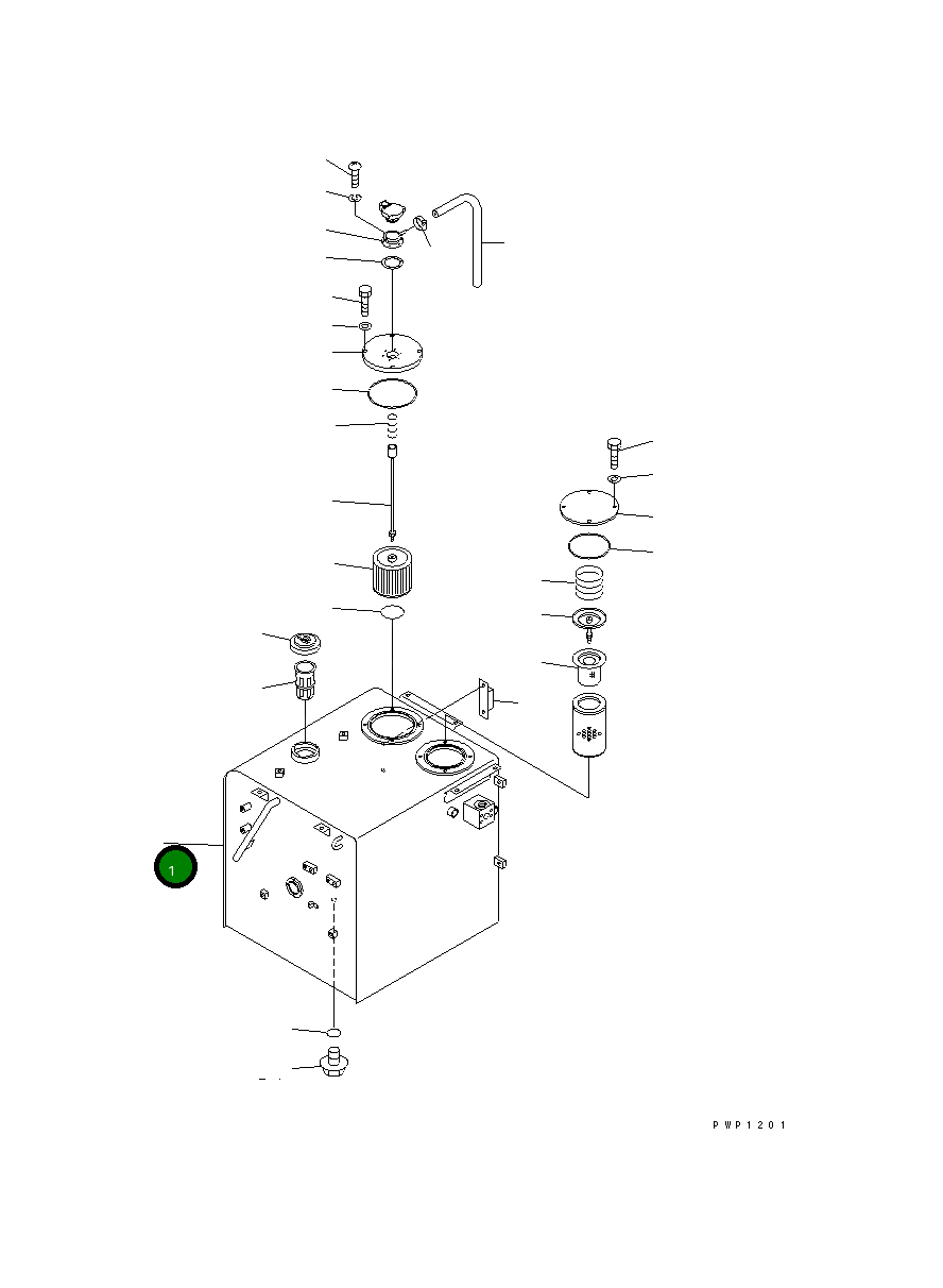 Бак 20E-04-K1640 Komatsu