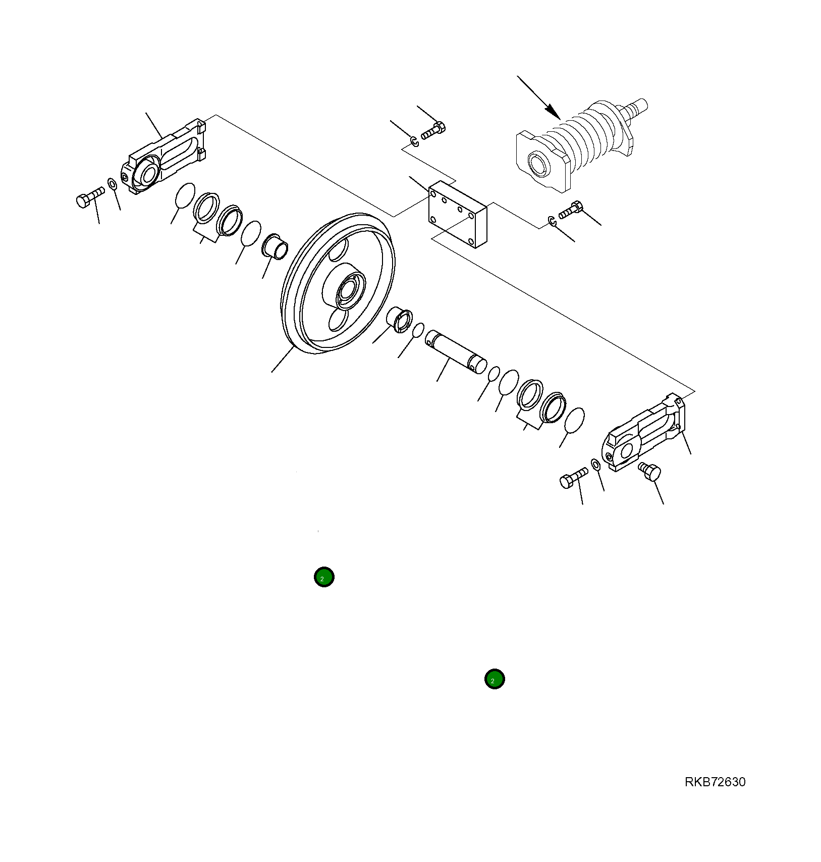 Вал 22L-09-R1S80 Komatsu