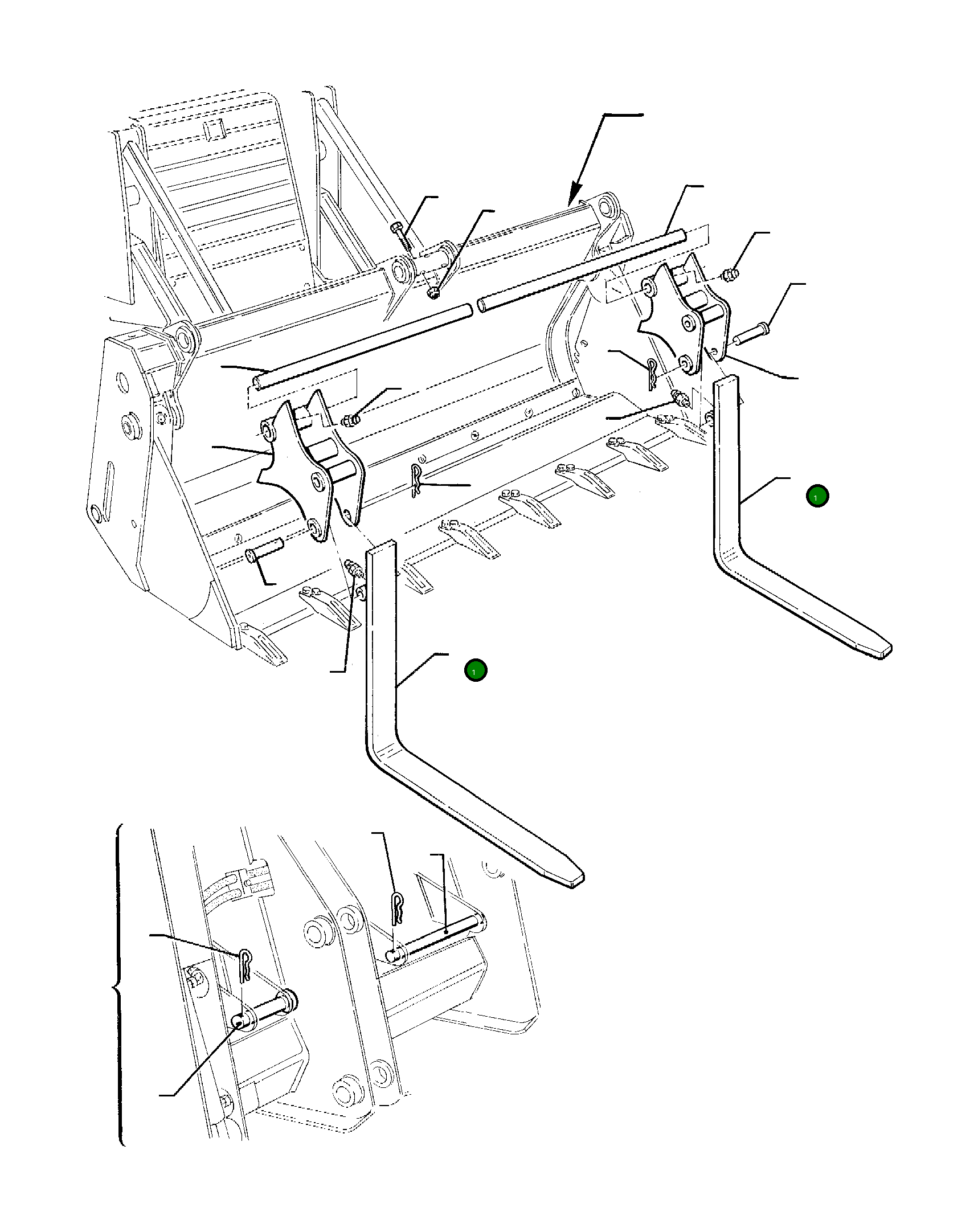 Вилка 312230064 Komatsu
